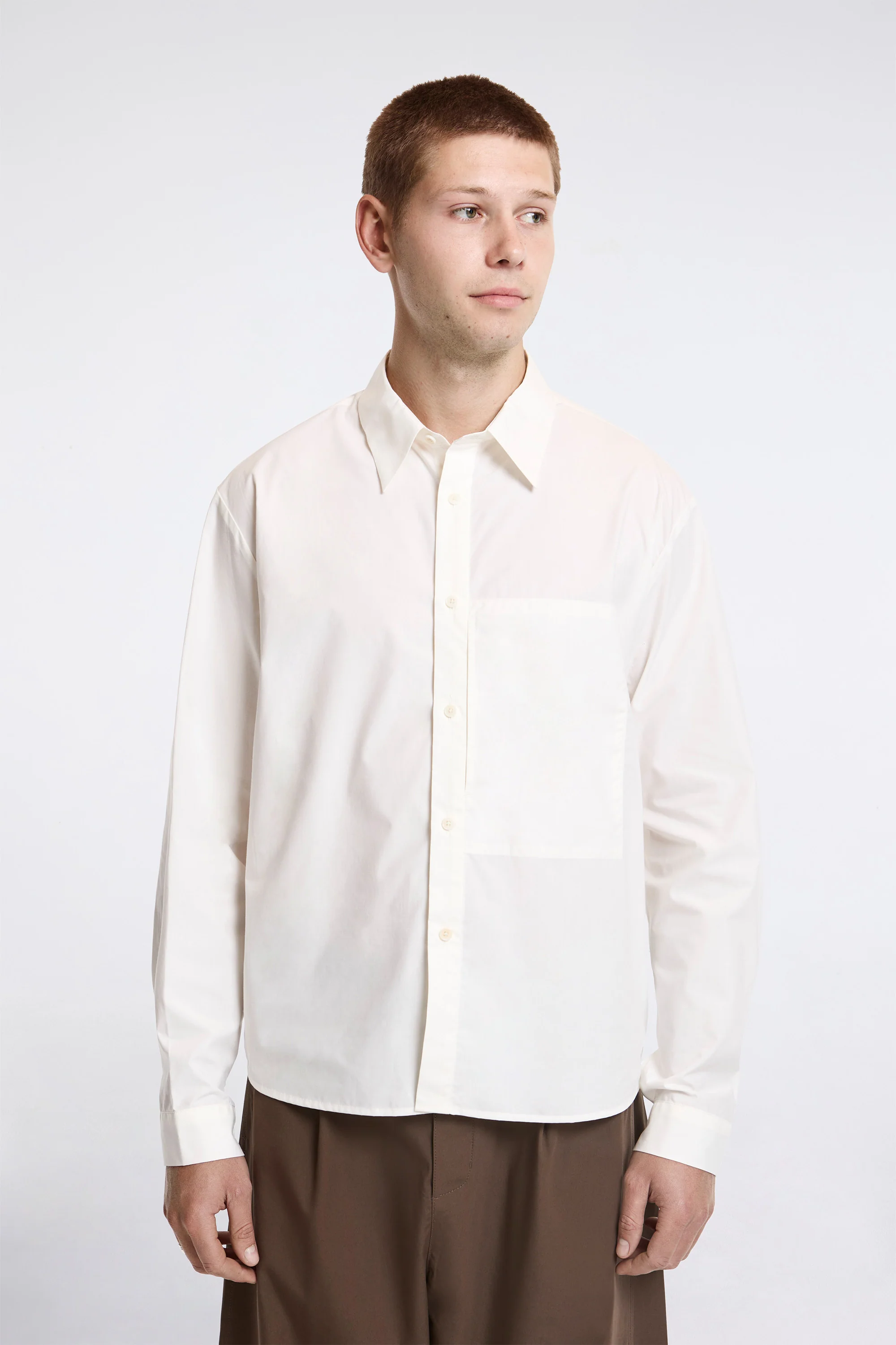 Basic Pocket Shirt Ivory