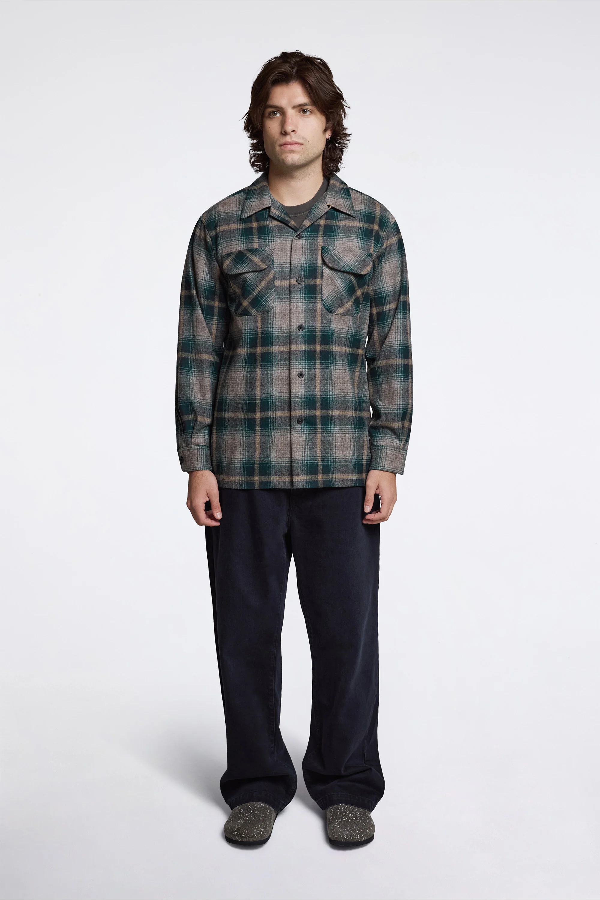 Board Shirt Green/Brown Ombre