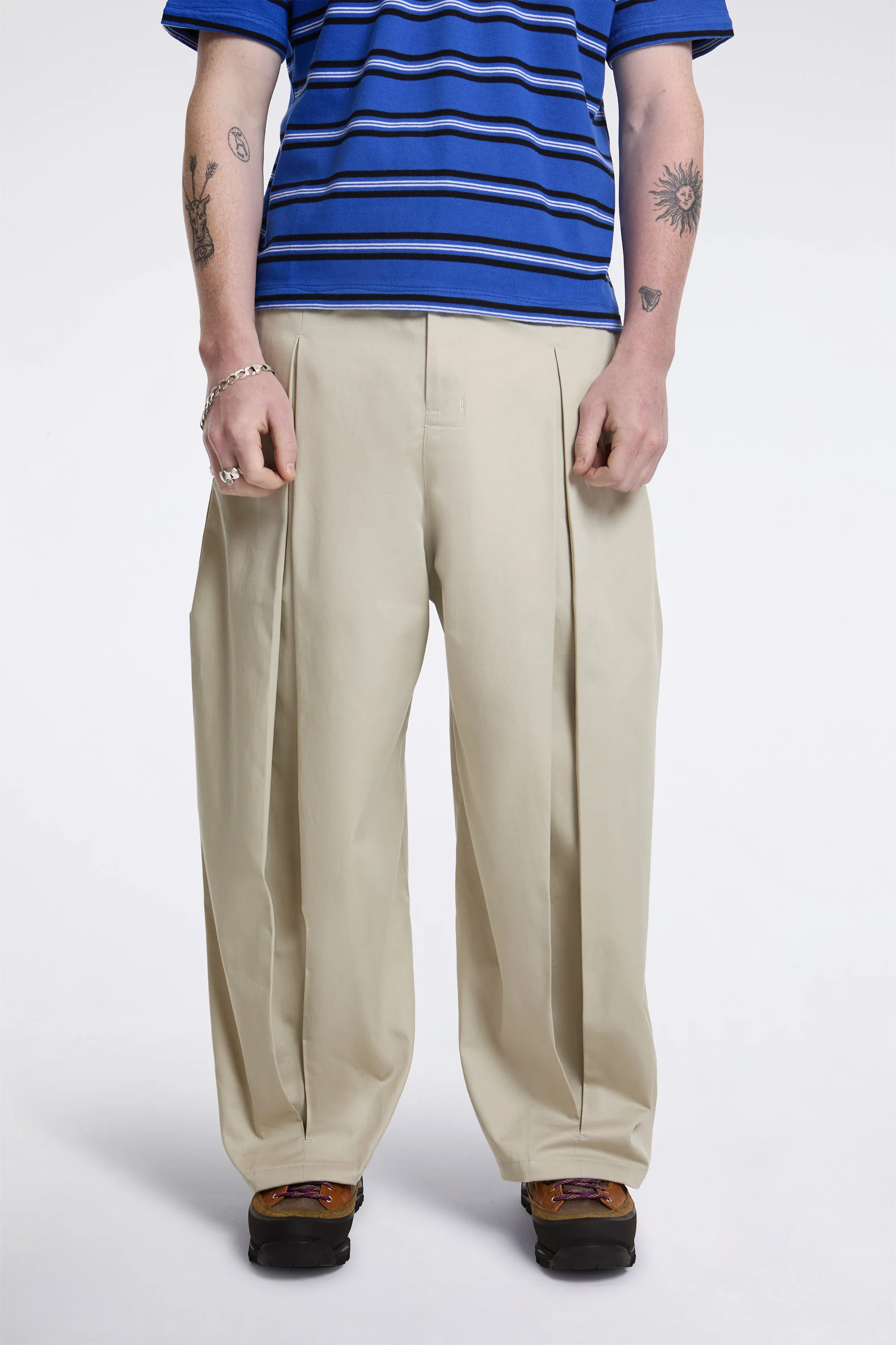 Box Pleat Trouser Ivory