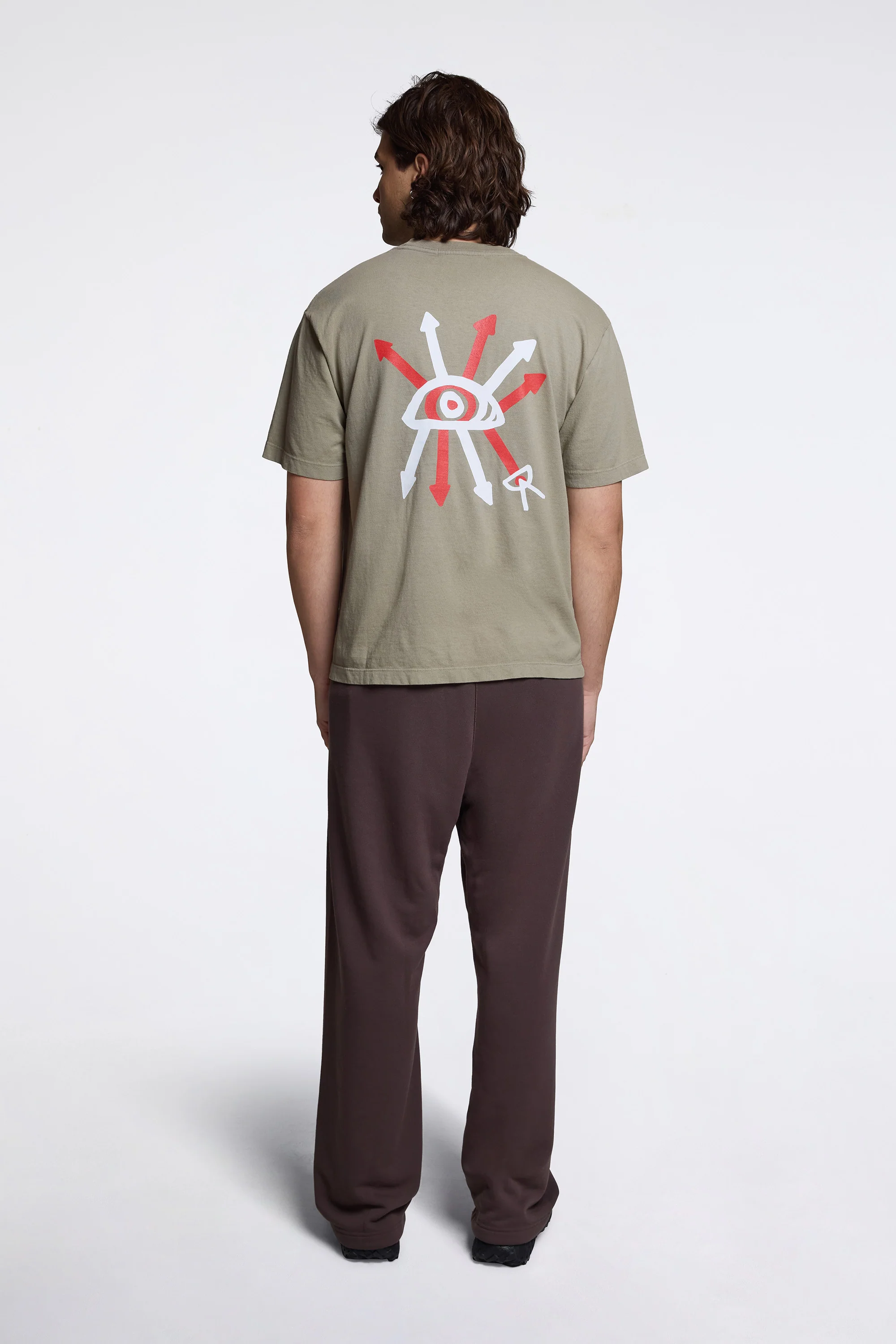 California Cotton Tee Arrow Eye Warm Grey - Image 6