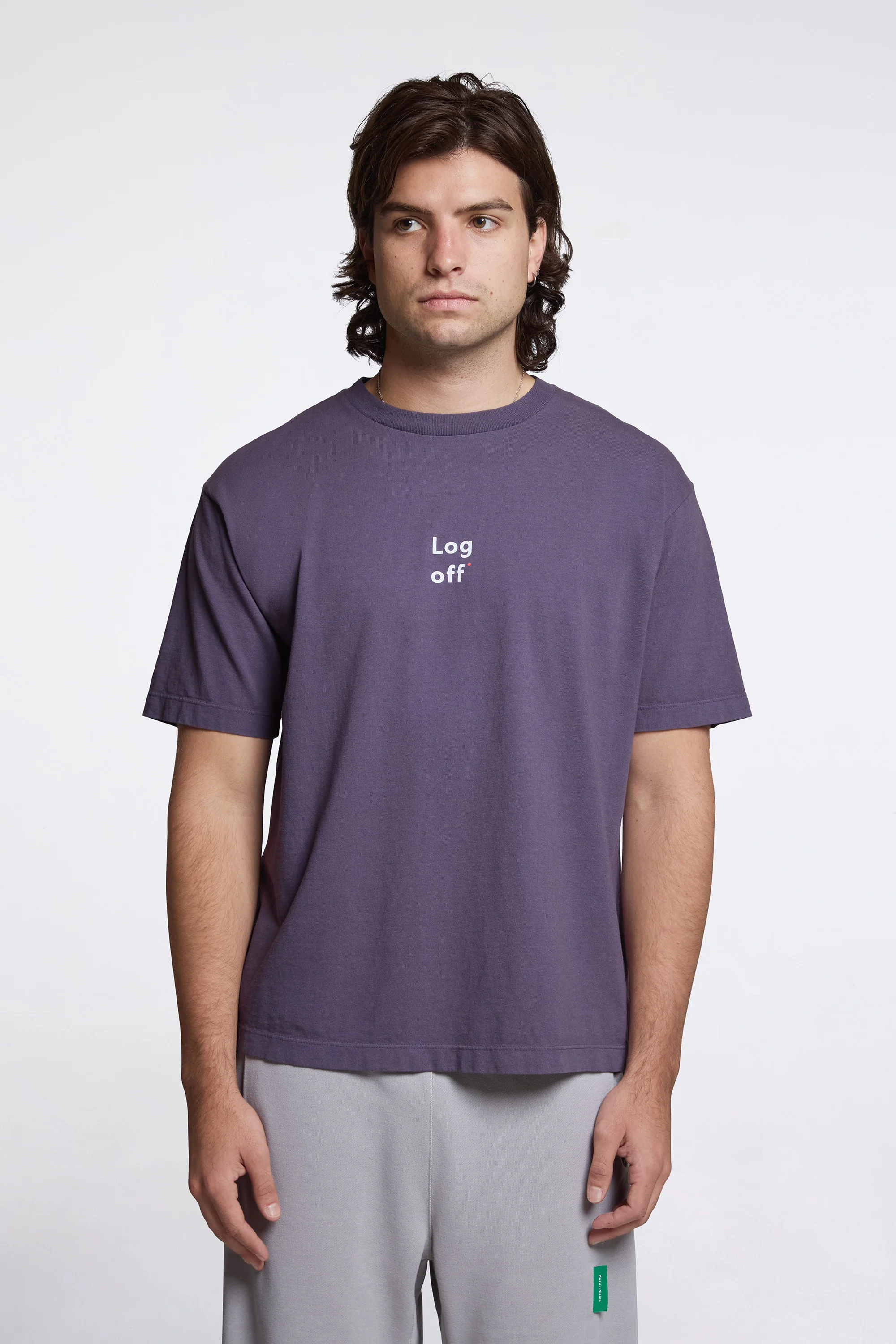 California Cotton Tee Log Off Vintage Plum