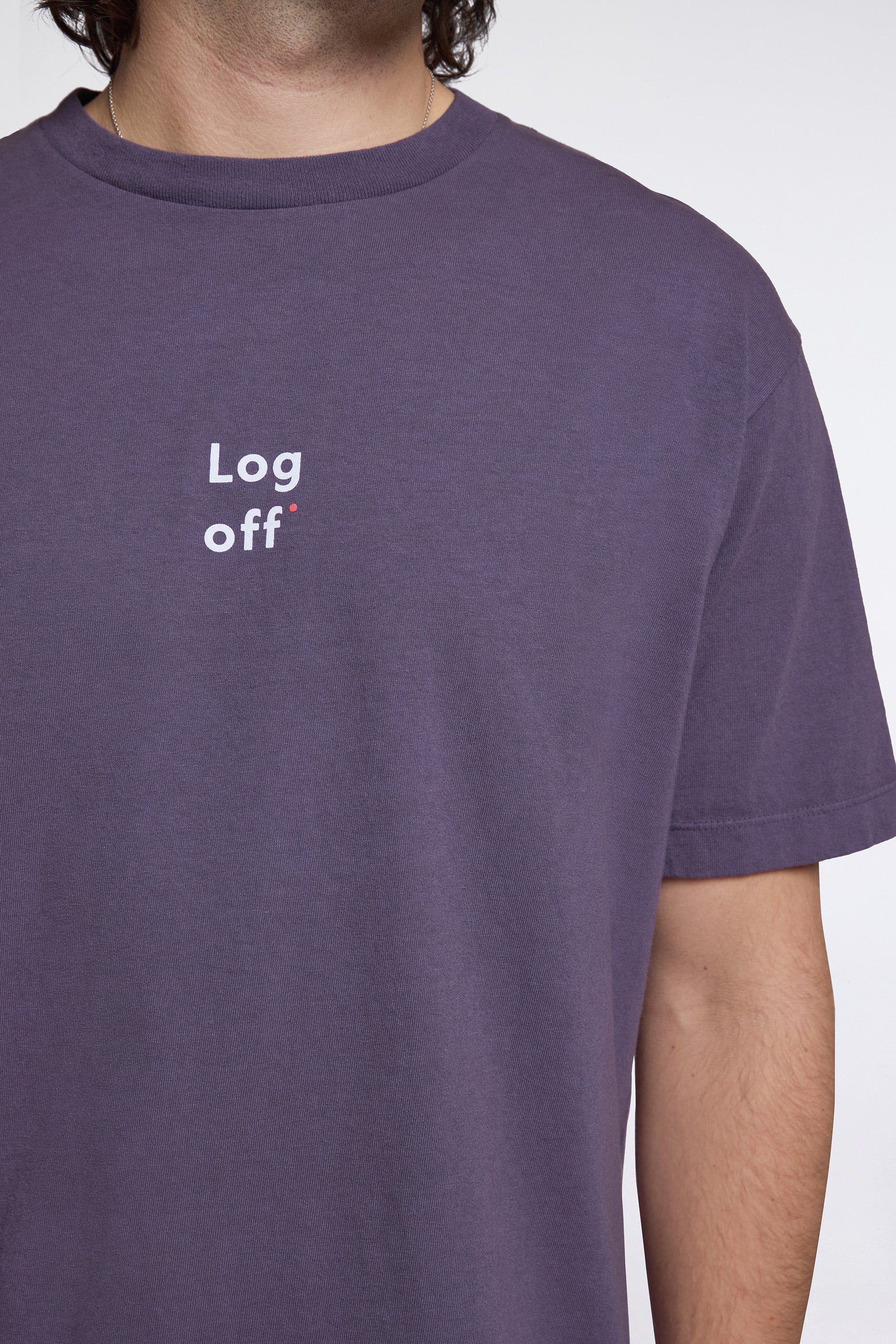 California Cotton Tee Log Off Vintage Plum - Image 4