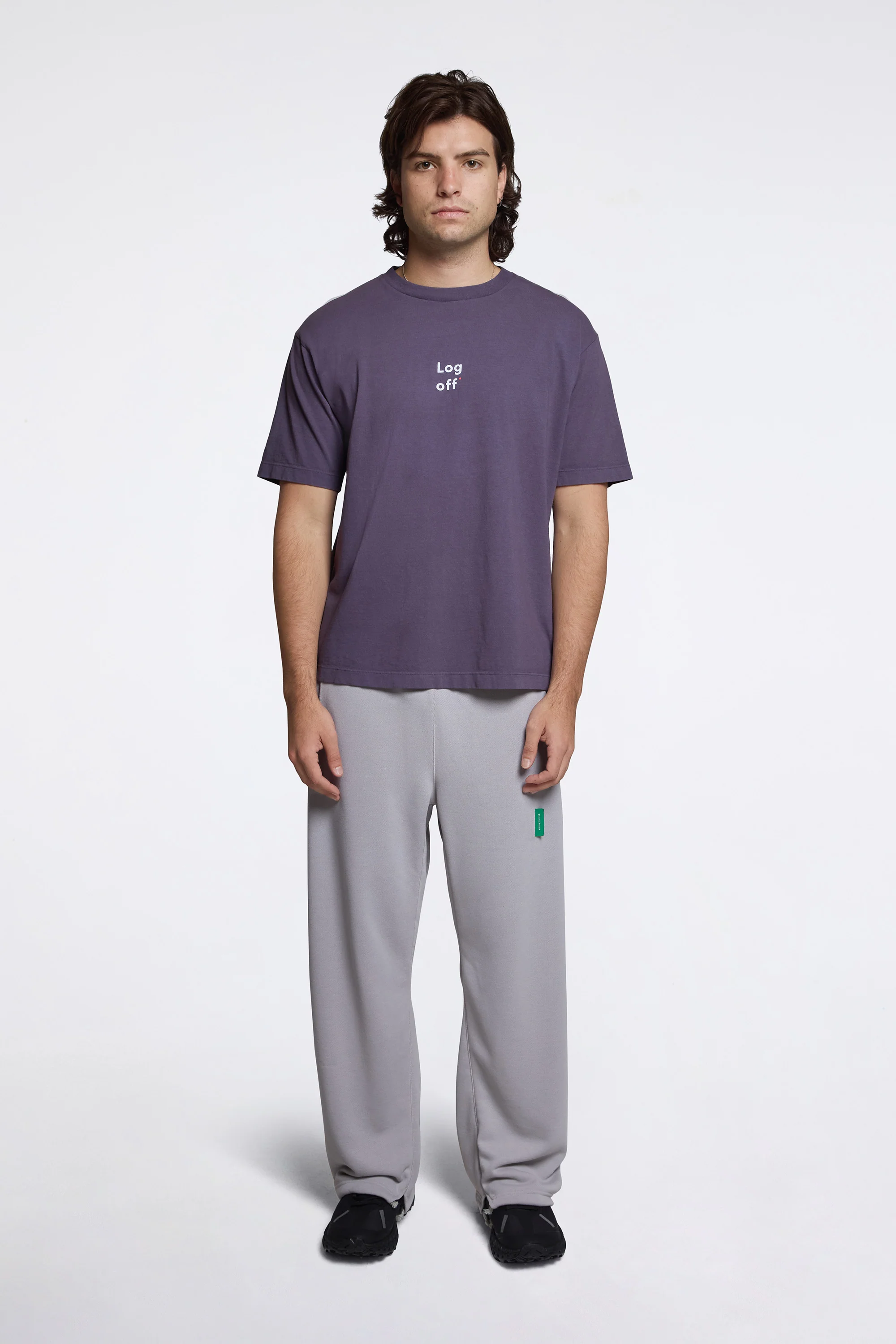 California Cotton Tee Log Off Vintage Plum - Image 5