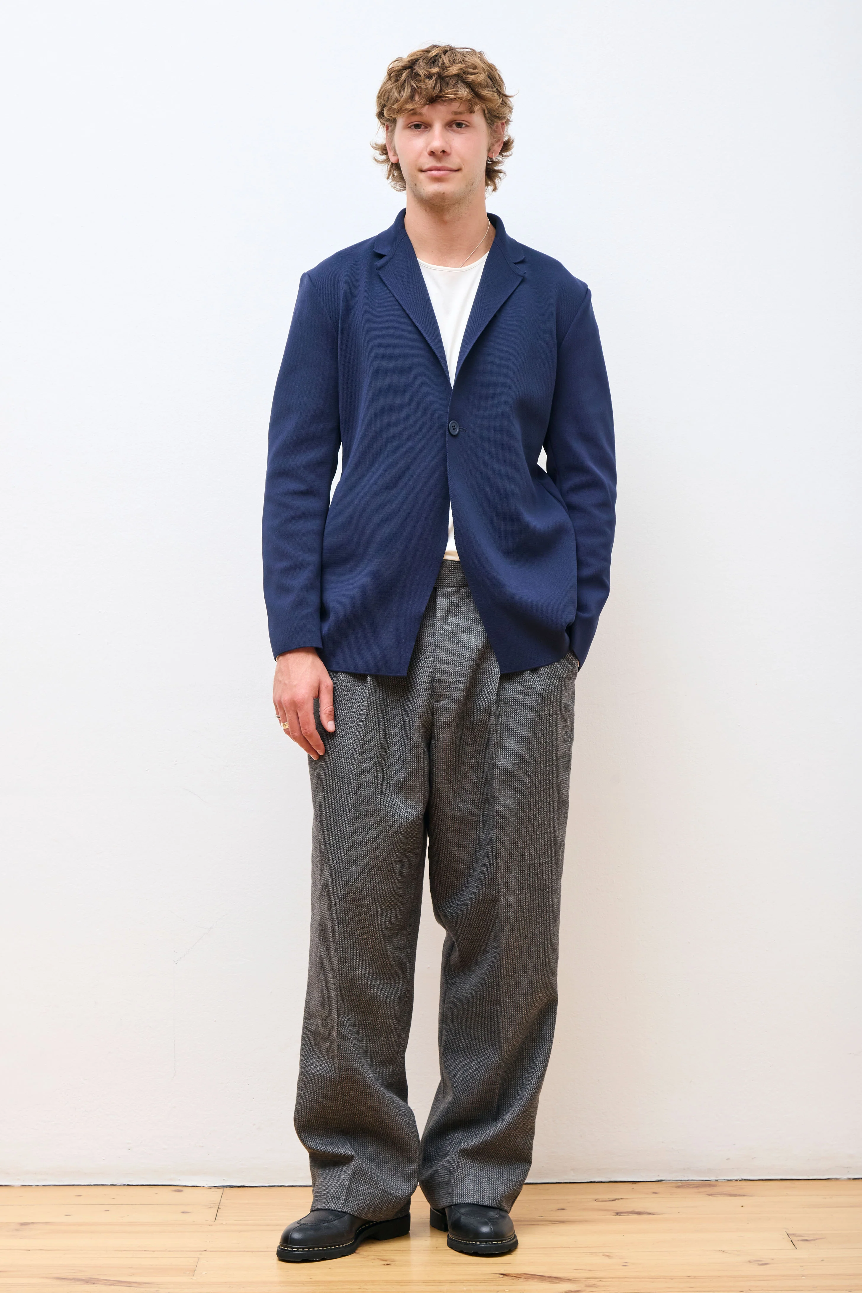 Milan Tailored Jacket Navy - Image 5