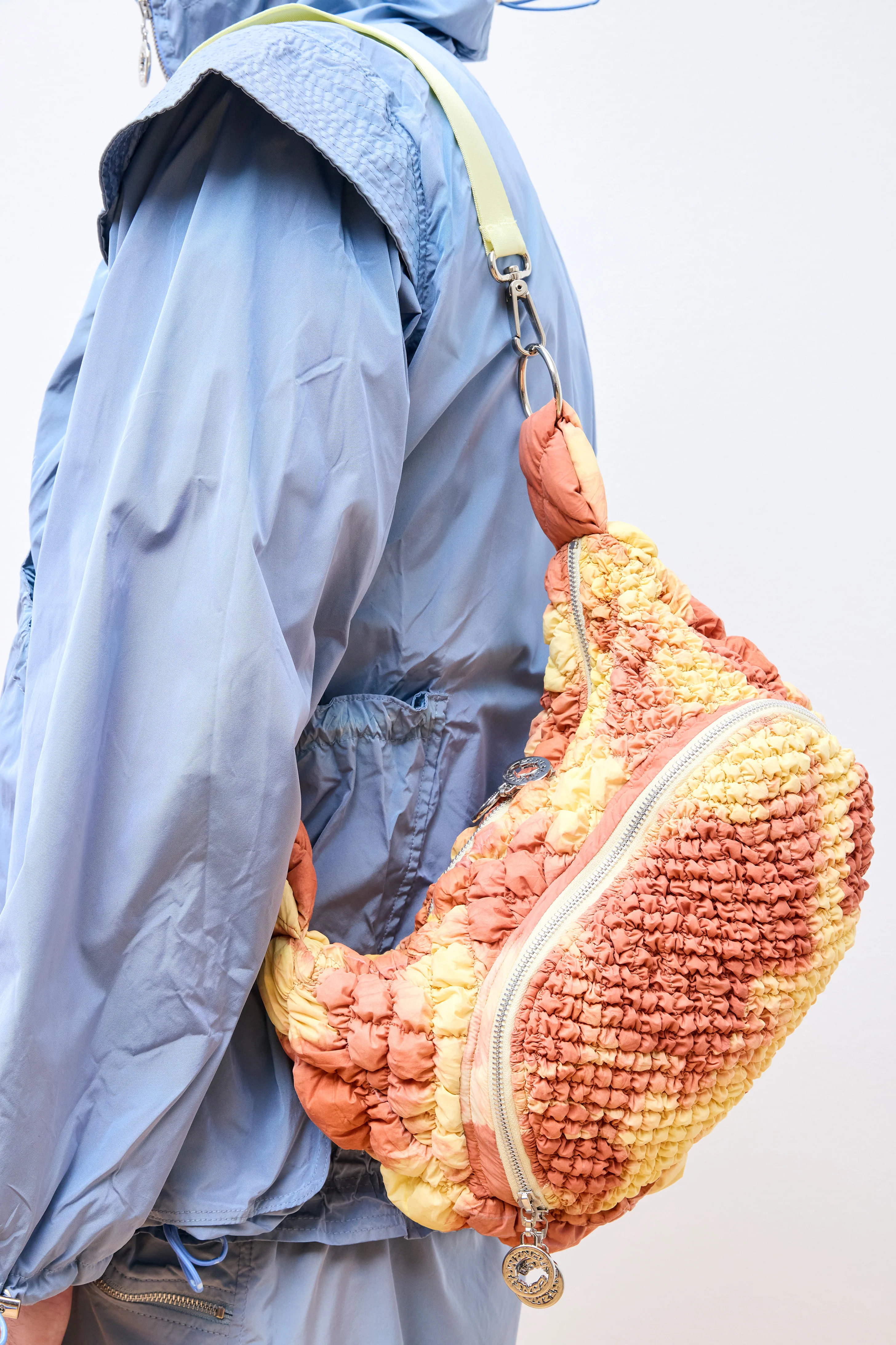 Quilted Handbag Orange/Light Yellow - Image 2