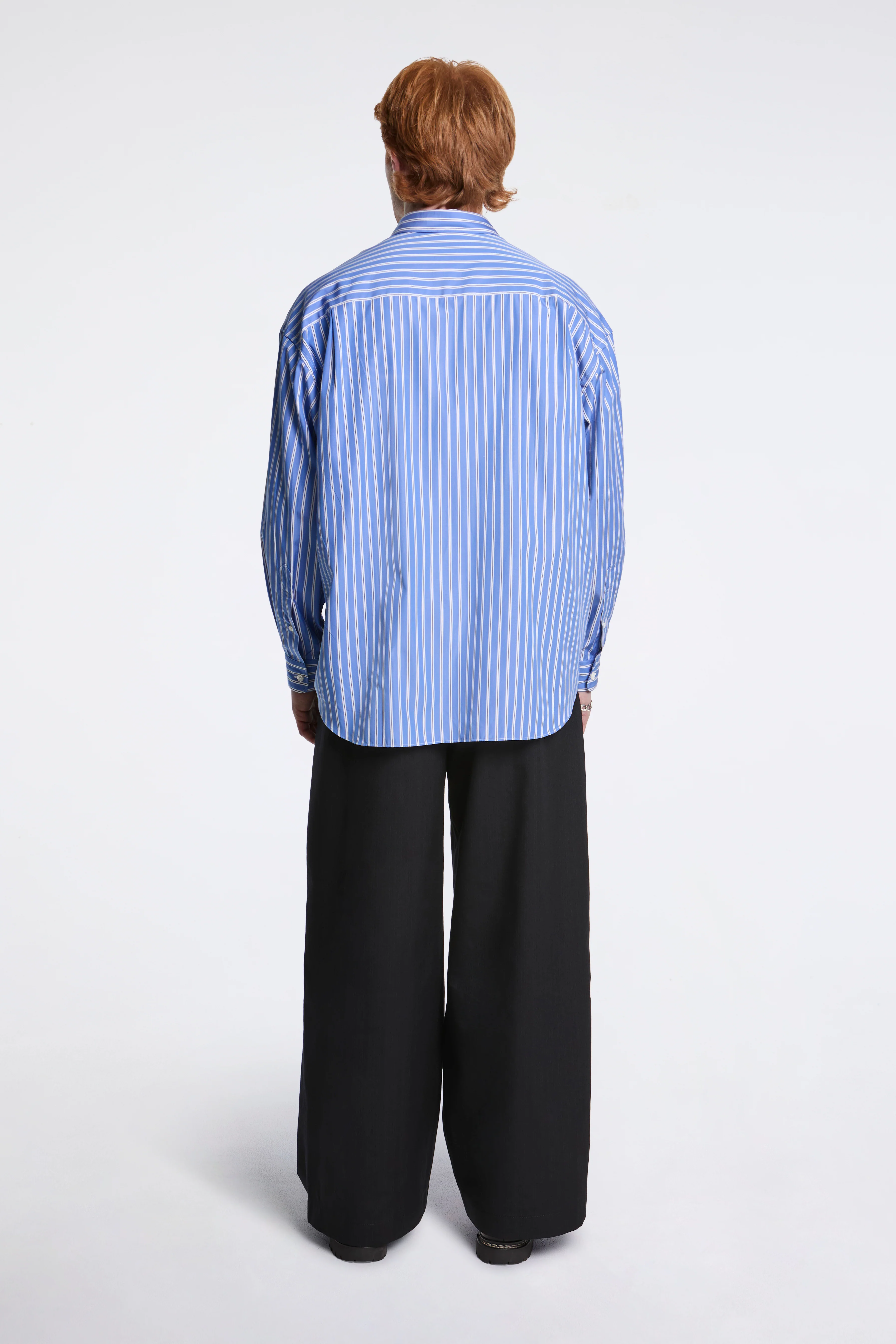 Cotton Striped Shirt Blue - Image 6