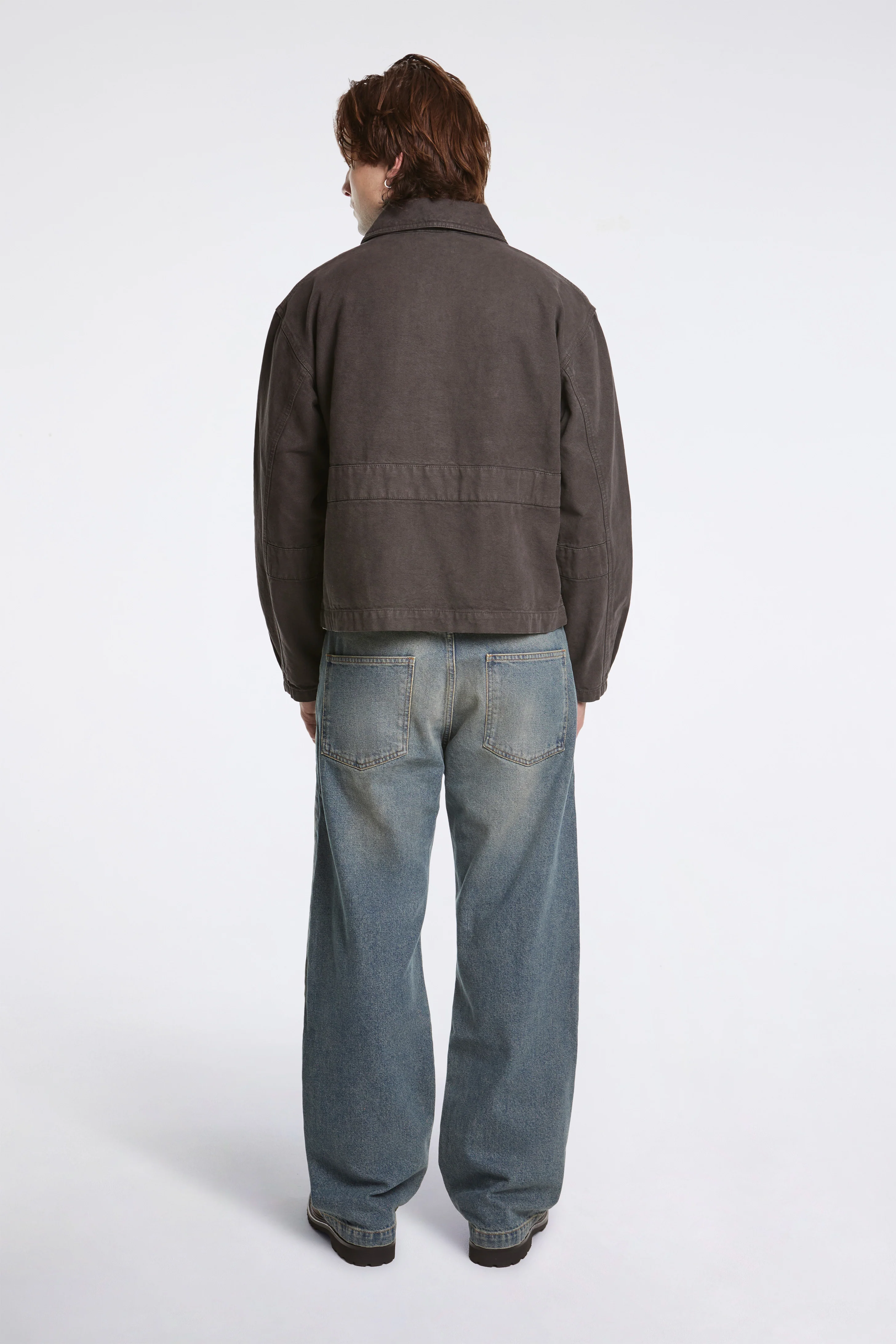 Courier Jacket Washed Grey Canvas - Image 9