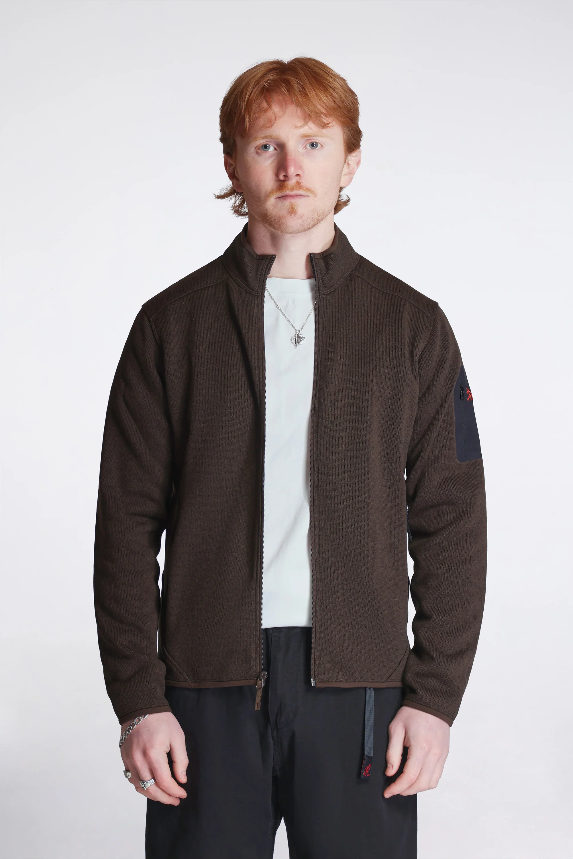 Covert Cardigan M Carob Heather / Black