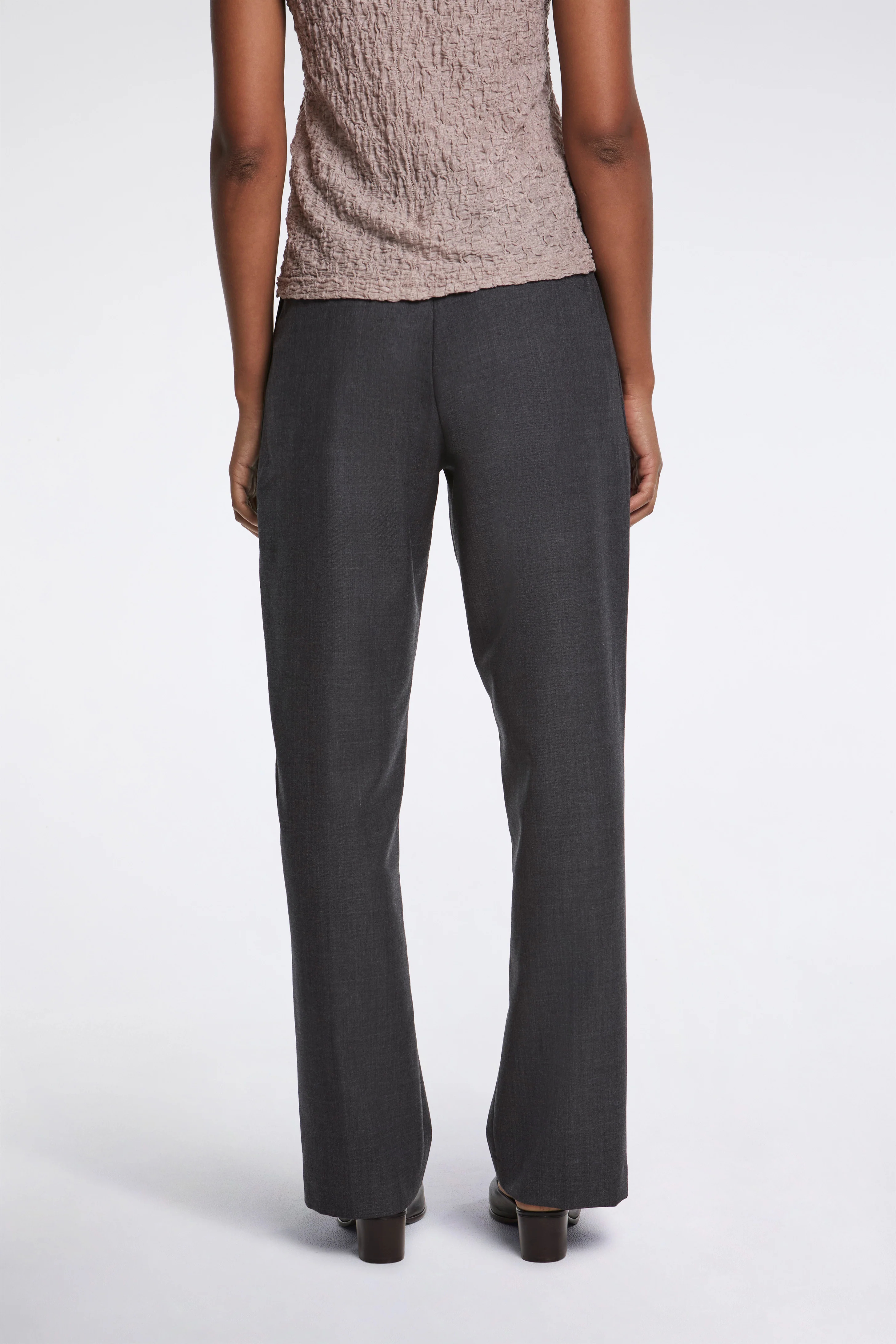 Double Pleated Trouser Slate - Image 2