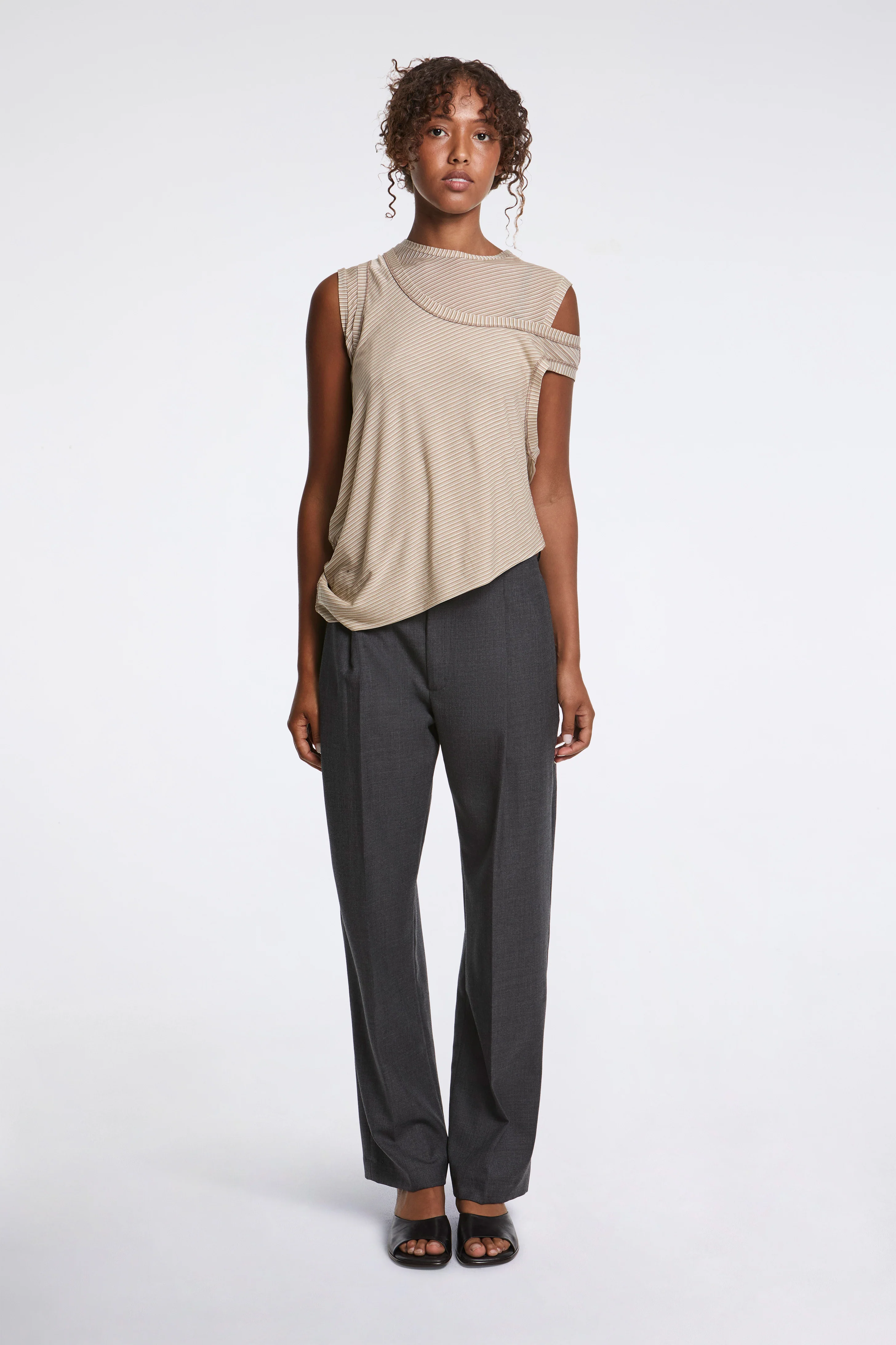 Double Pleated Trouser Slate - Image 5