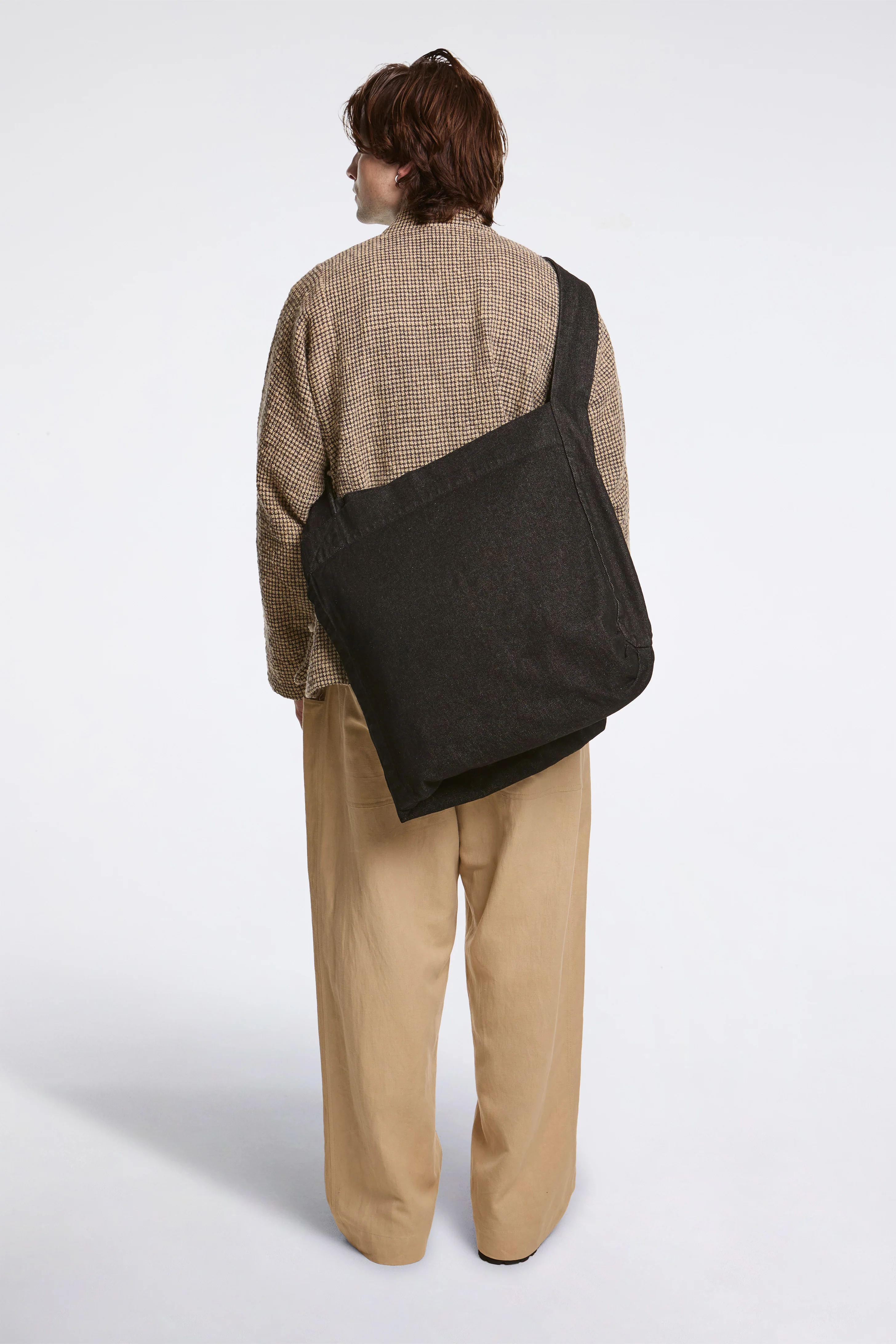 Double Tote Bag Kojima Denim Black