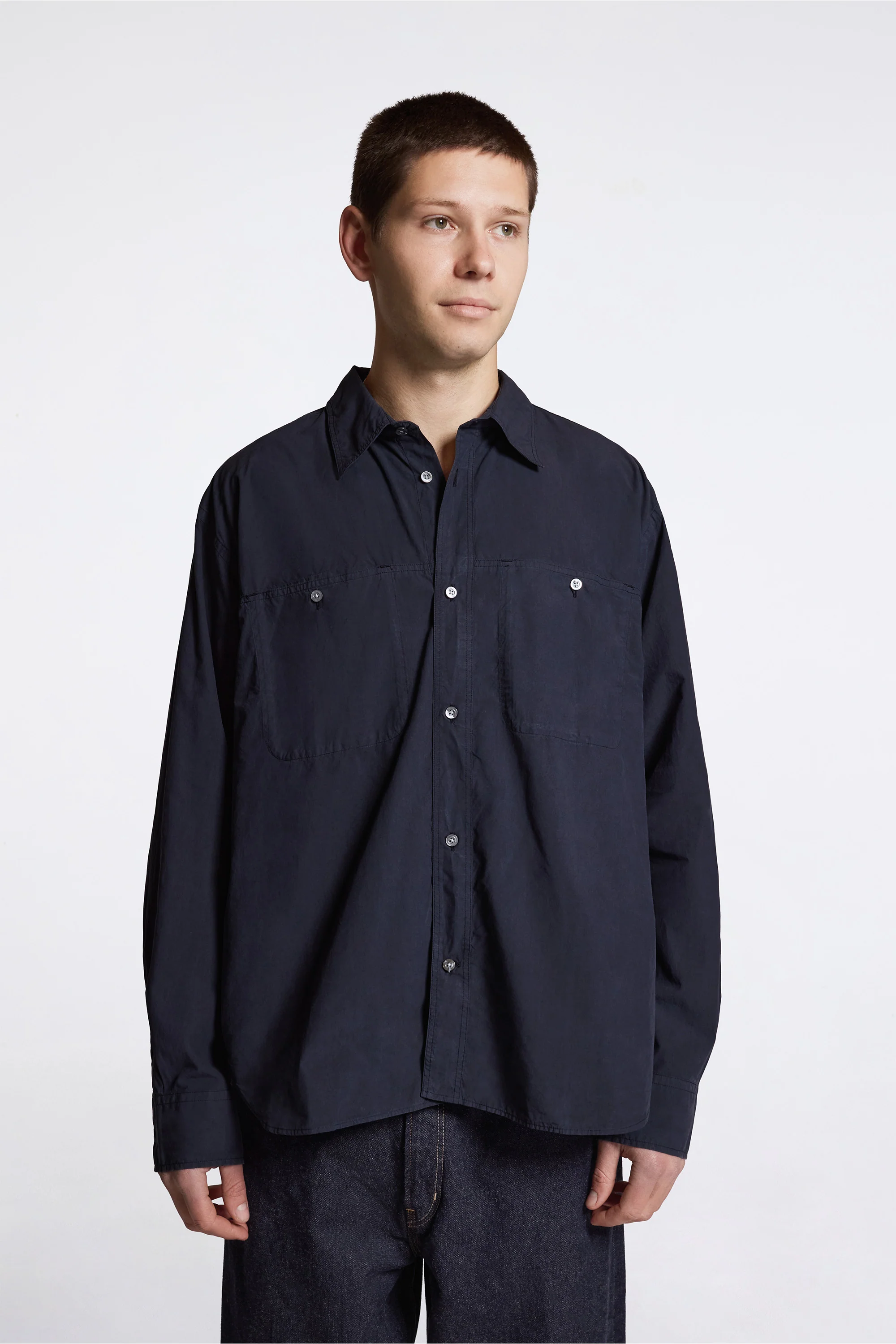 Falster Tencel Oversize Shirt Dark Navy