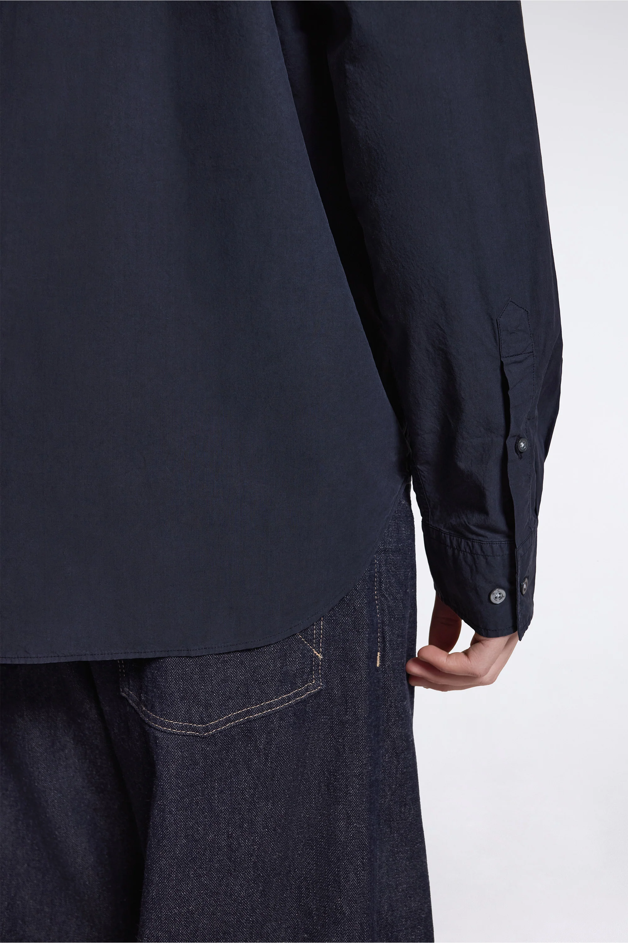 Falster Tencel Oversize Shirt Dark Navy - Image 4