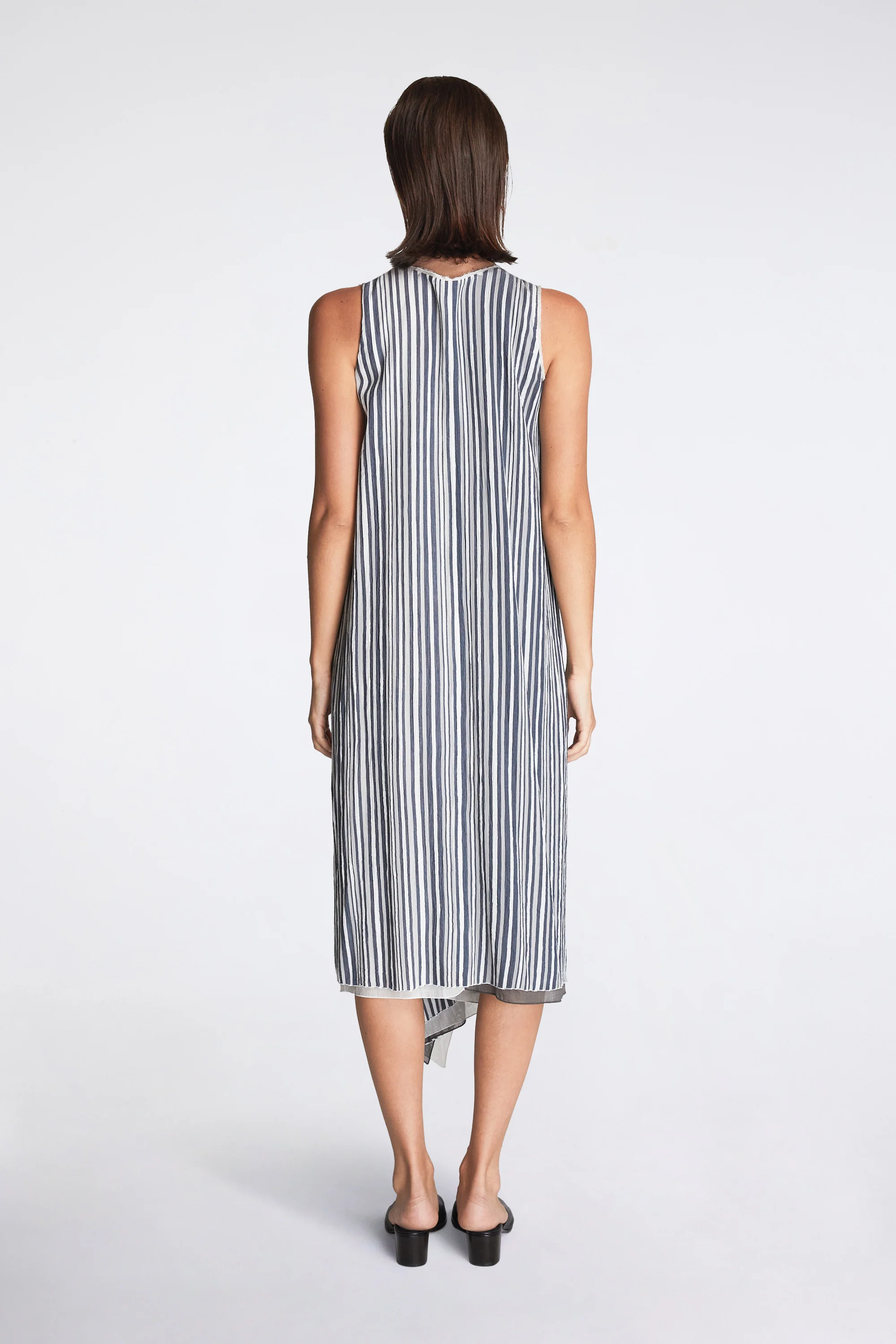 Fringed Temple Dress Cloud Stripe Navy - Image 5