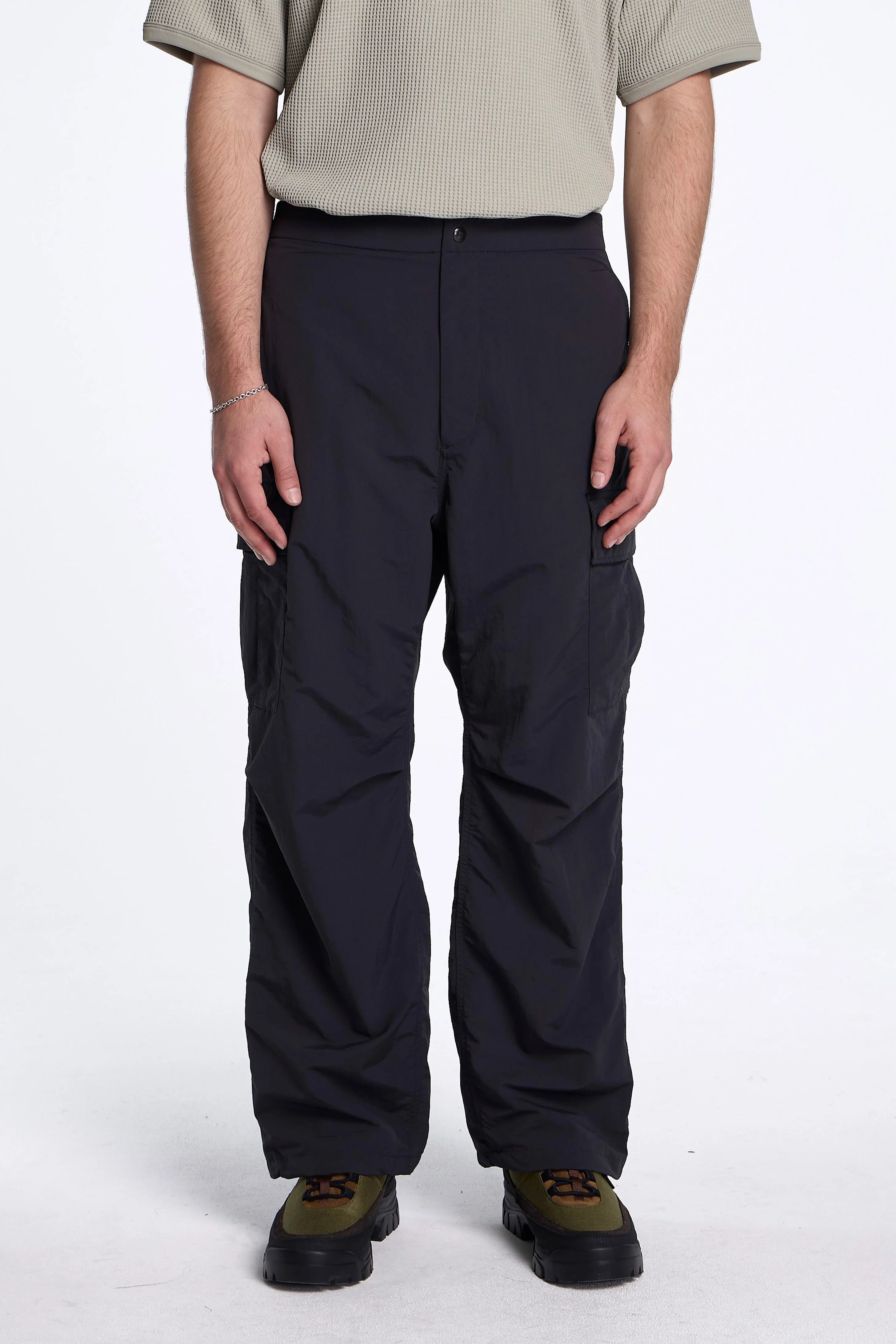 Dope Dyed Tussah Cargo Pants Dark Charcoal