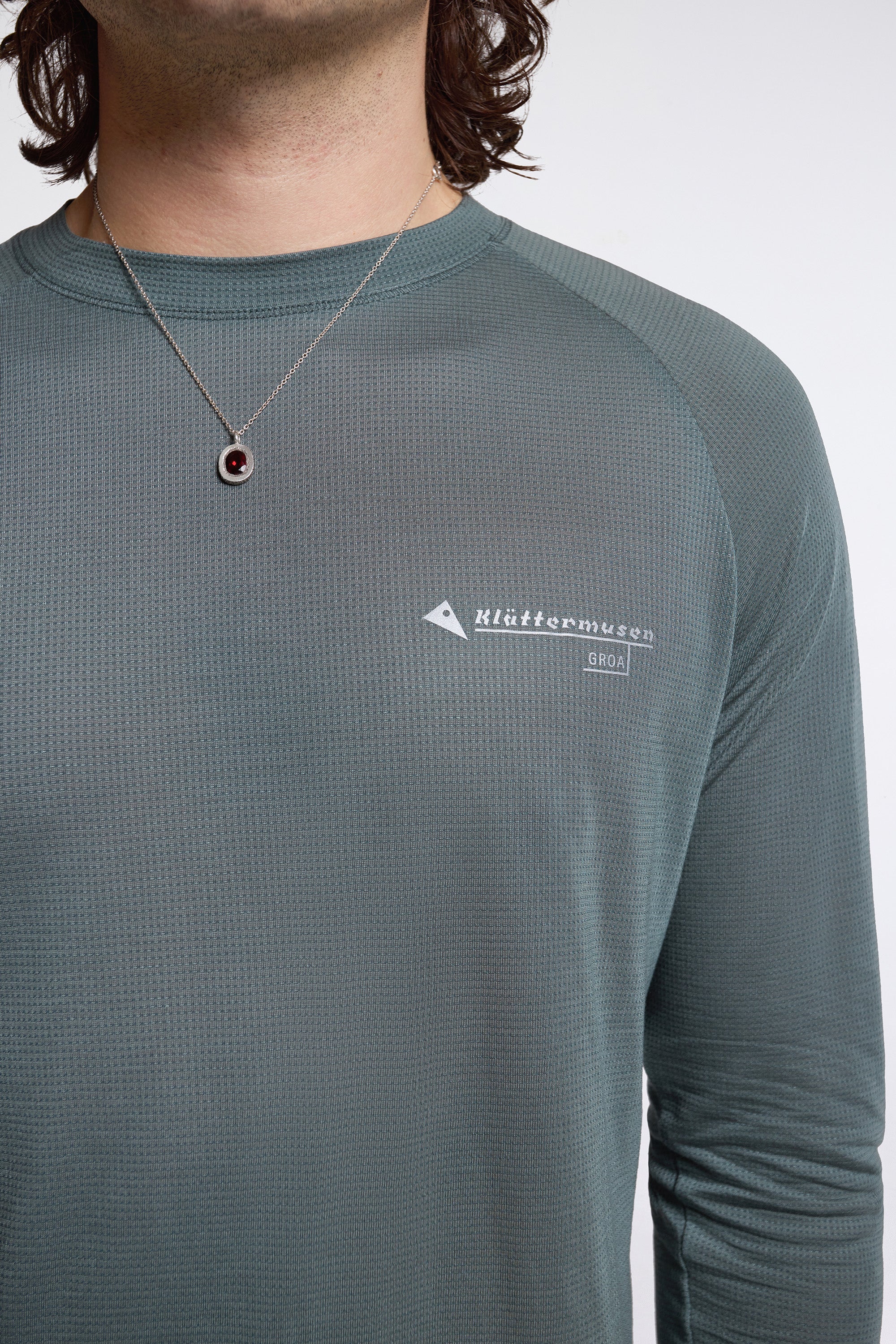 Groa Ls Tee M'S Teal Grey - Image 5