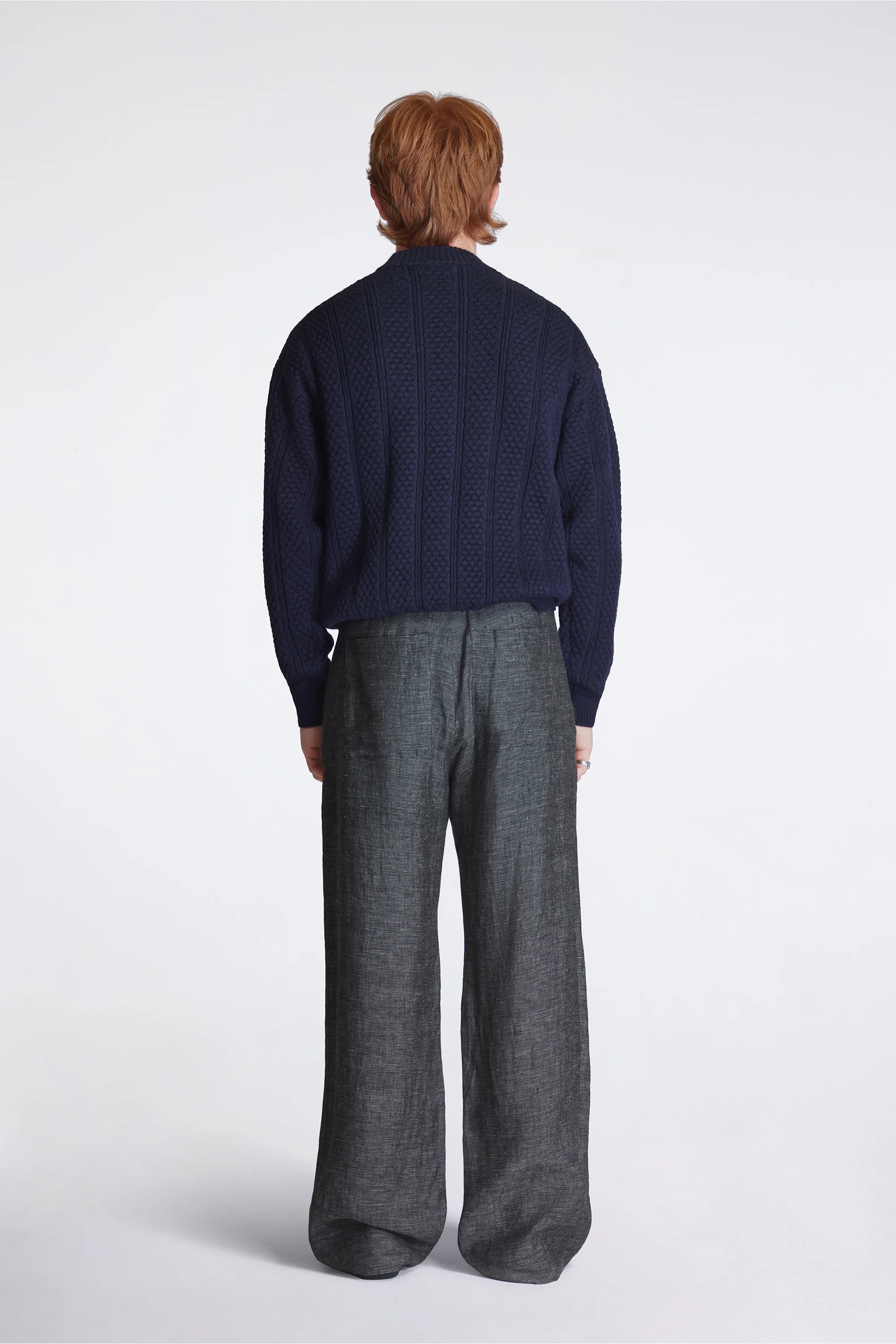 Hirtshals Bubble Rib knit Crewneck Dark Navy - Image 8