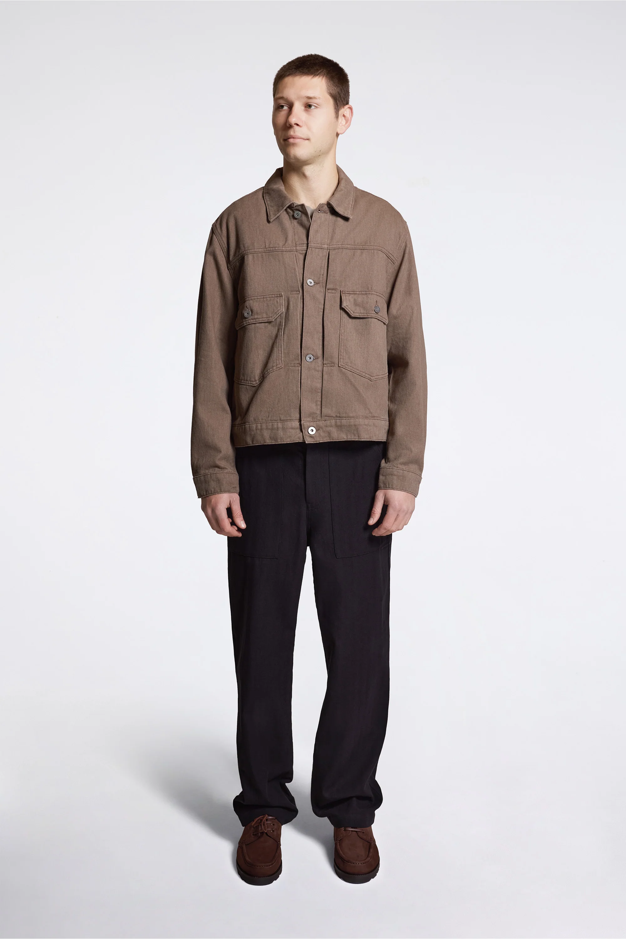 Kvitfjell Relaxed Cotton Wool Herringbone Pant Black