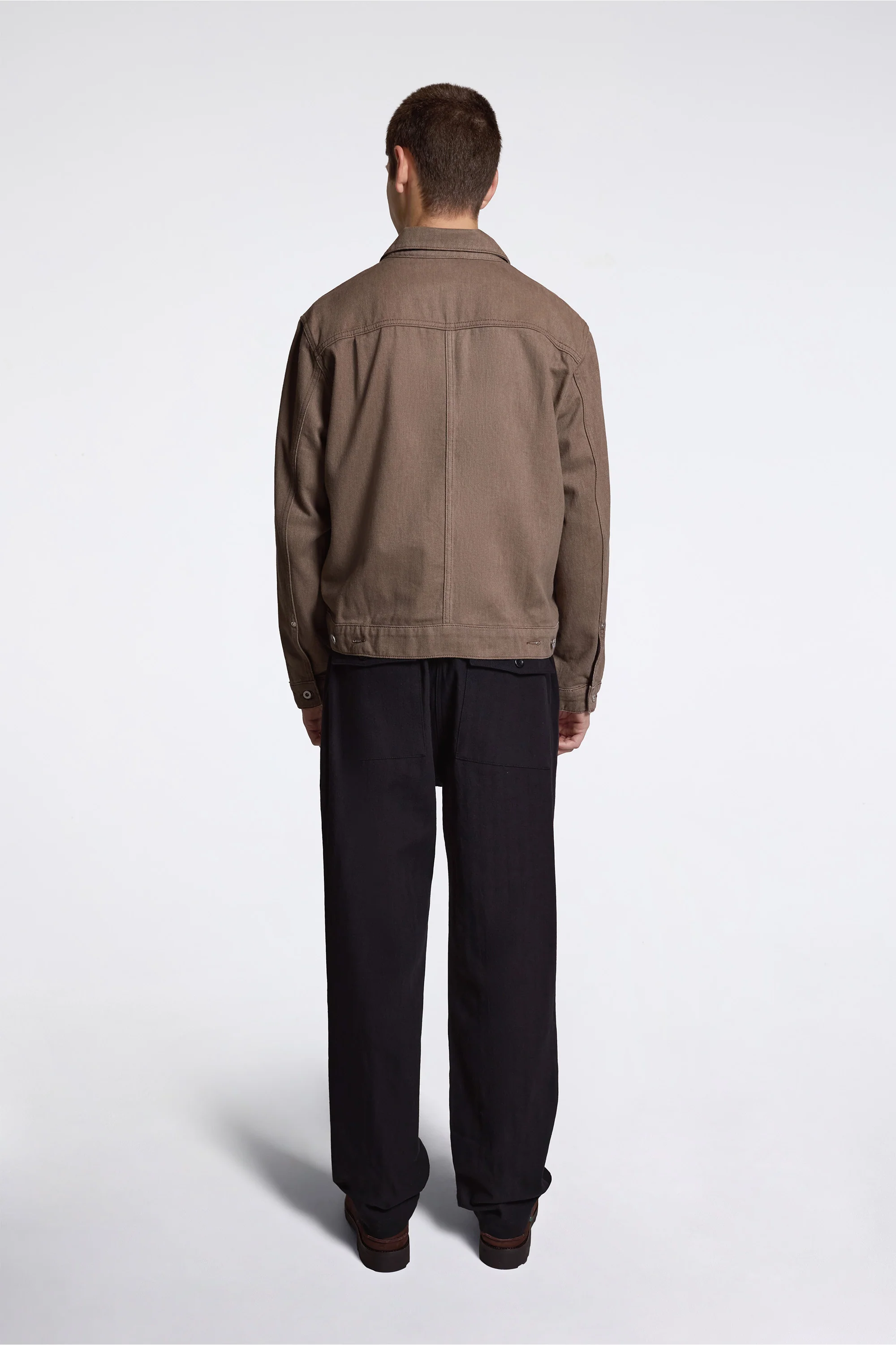 Kvitfjell Relaxed Cotton Wool Herringbone Pant Black - Image 6