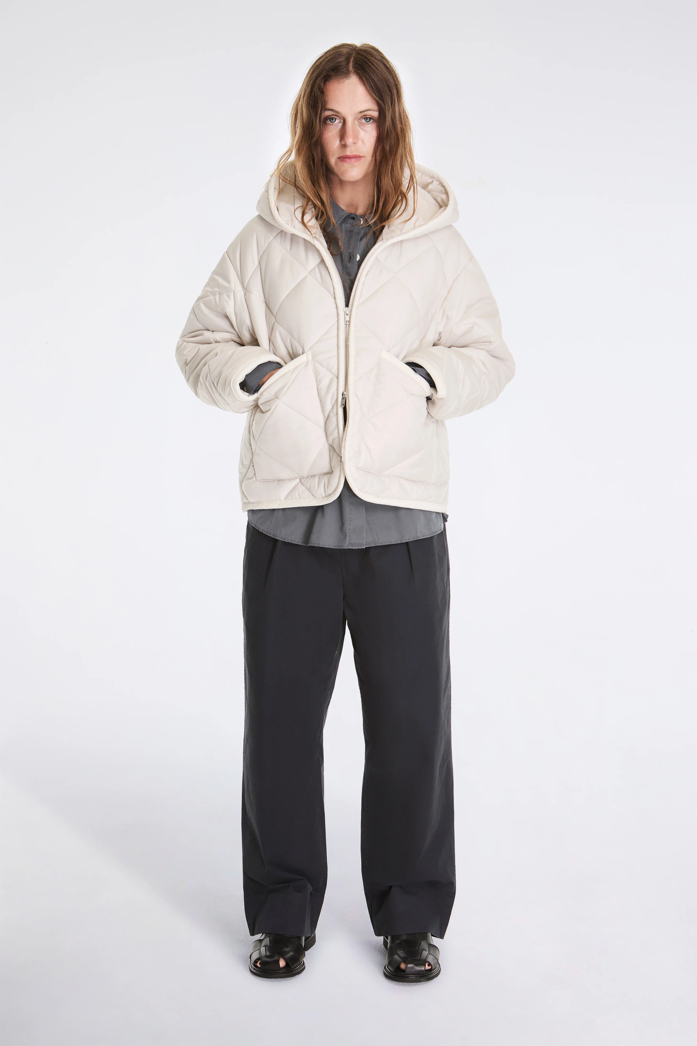 Big Quilt Zipped Craydon Womens Moonbeam/Silver