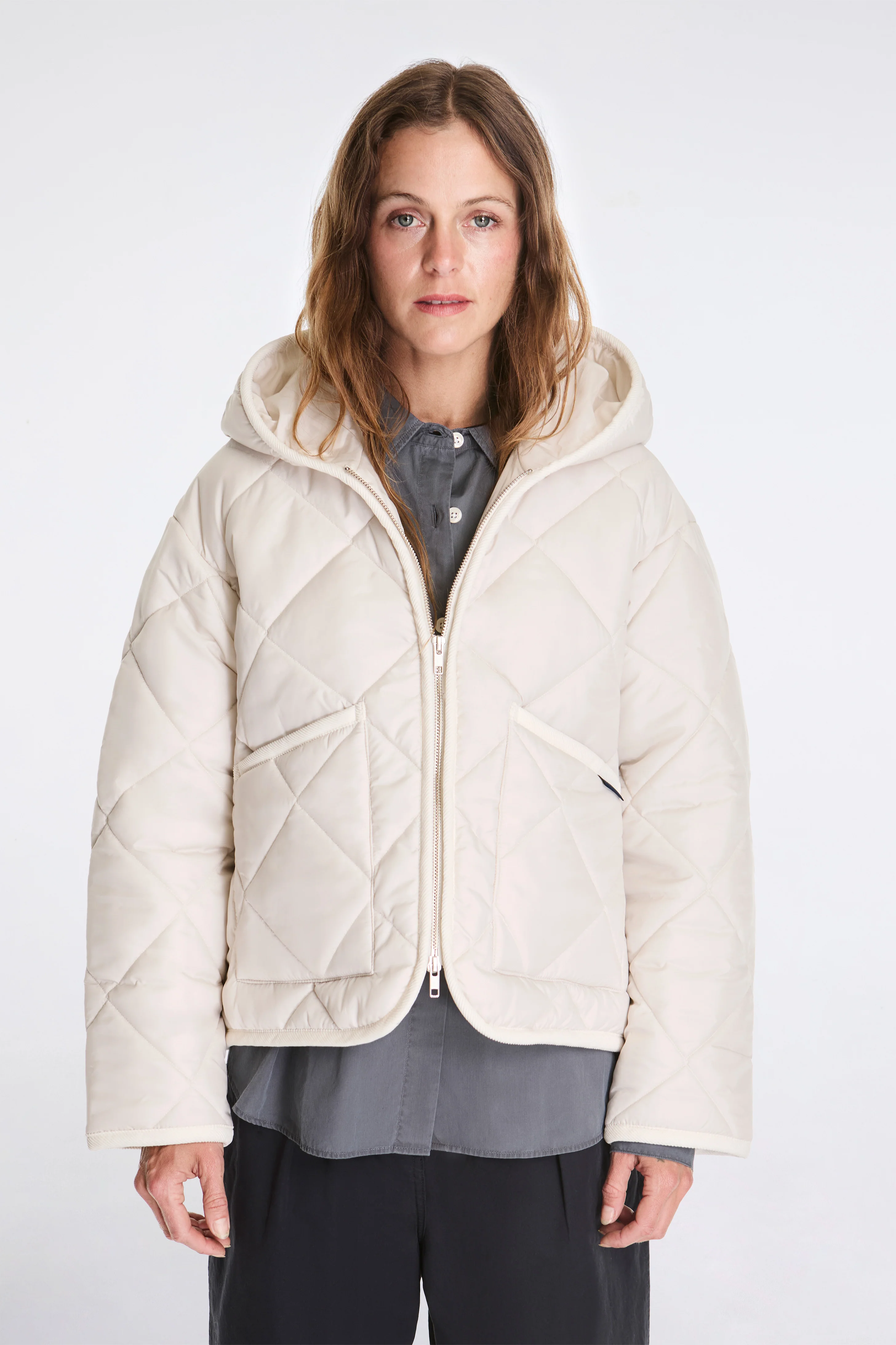 Big Quilt Zipped Craydon Womens Moonbeam/Silver - Image 2