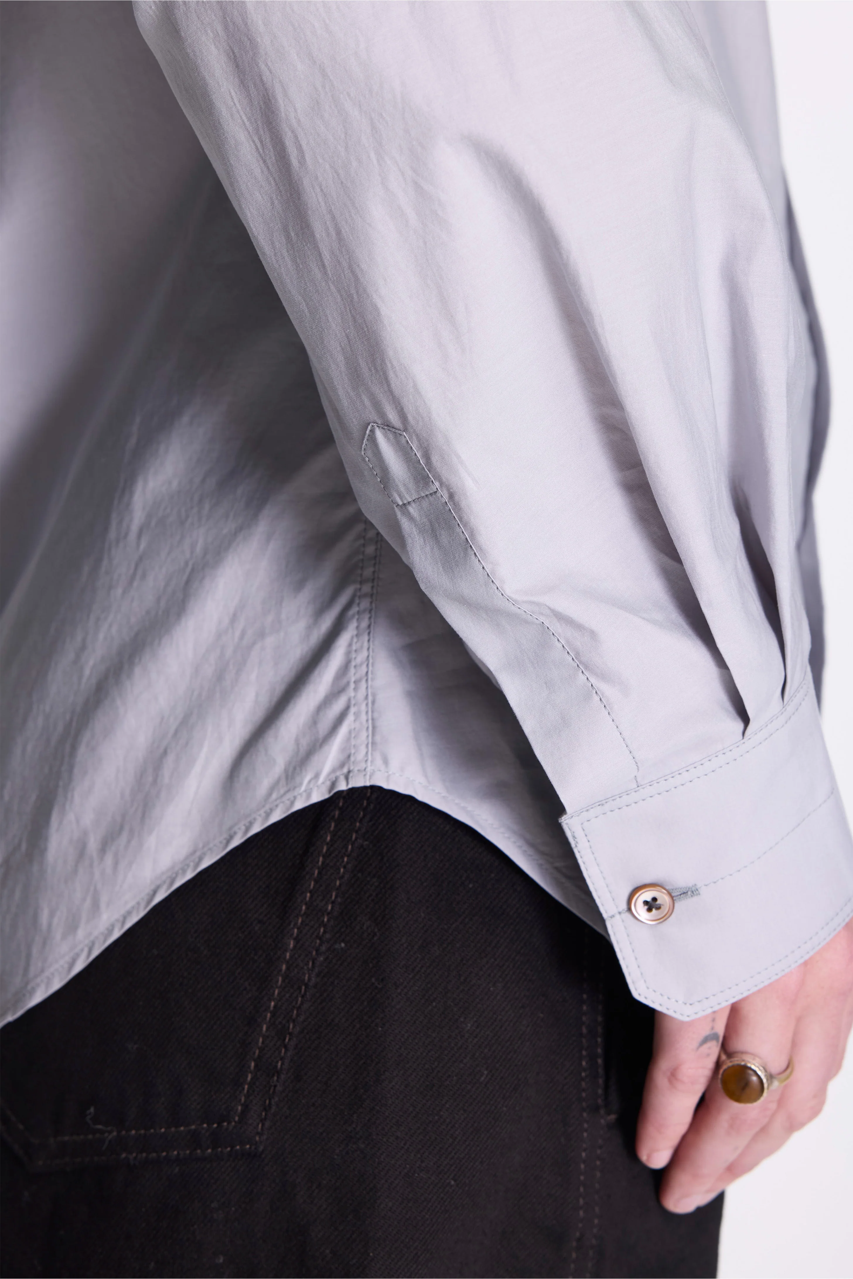 Pointed Collar Shirt Mist - Image 4