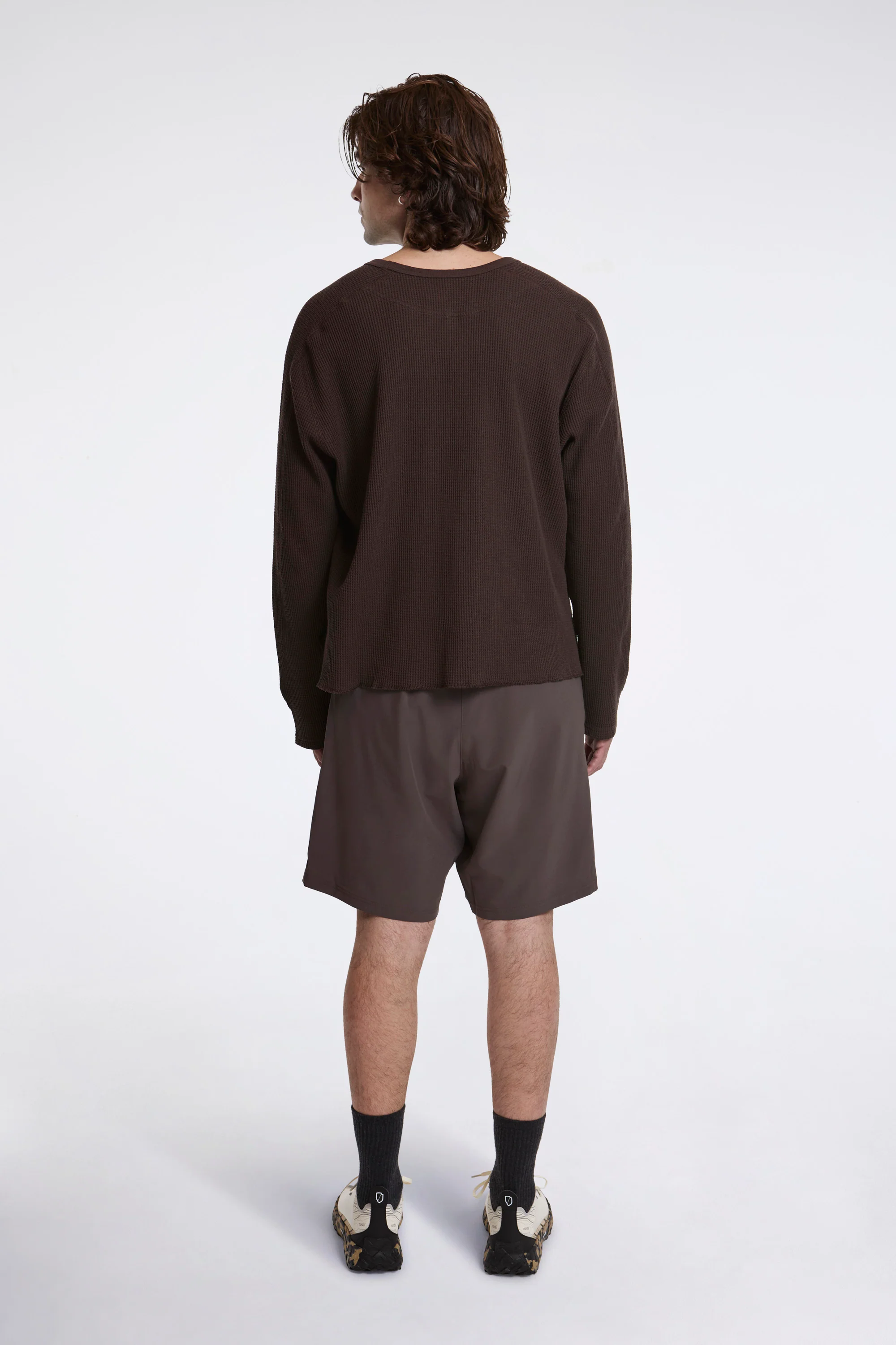 Long Sleeve Waffle Tee Umber - Image 7