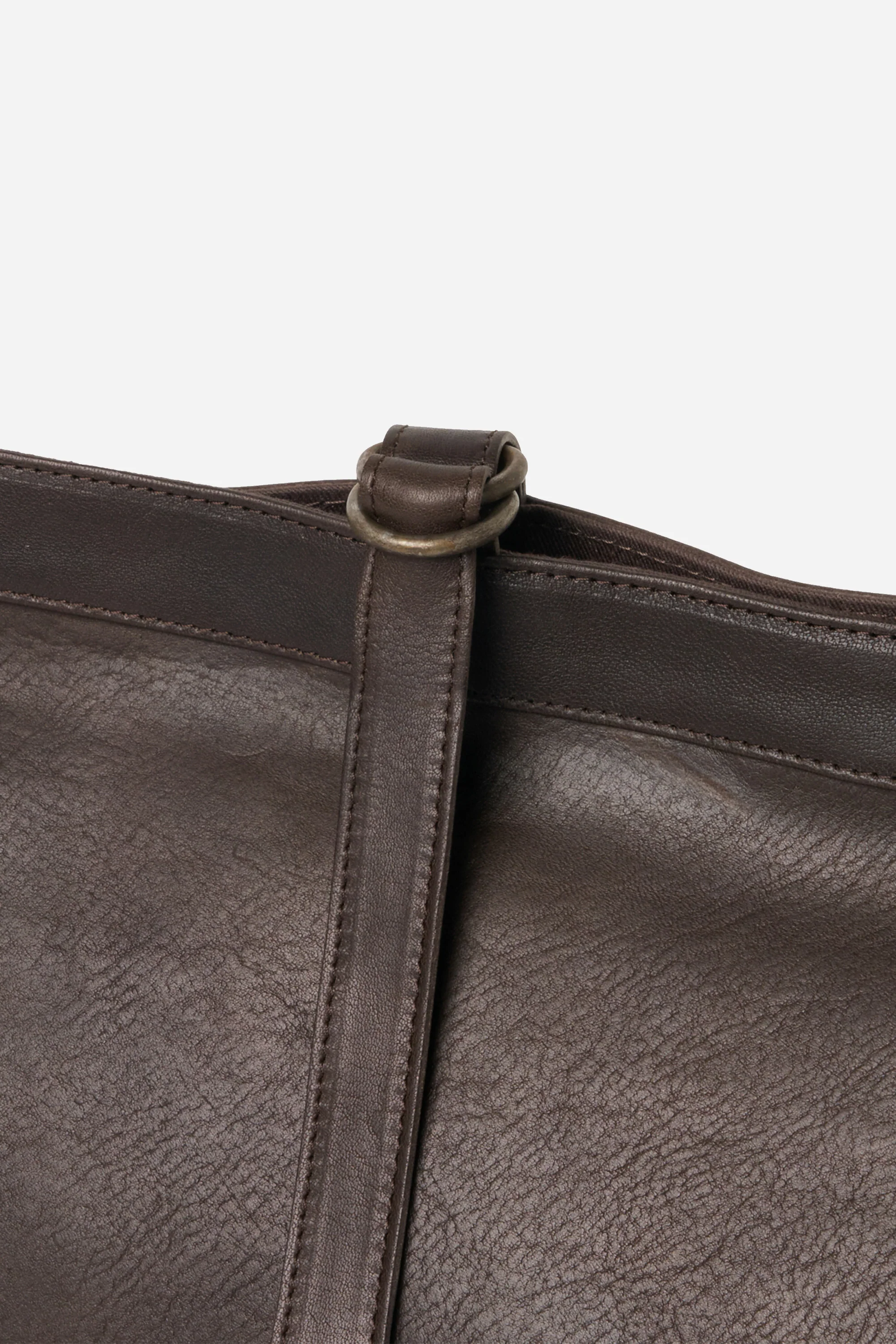 Lot.004 Newsboy Bag Brown Leather - Image 4