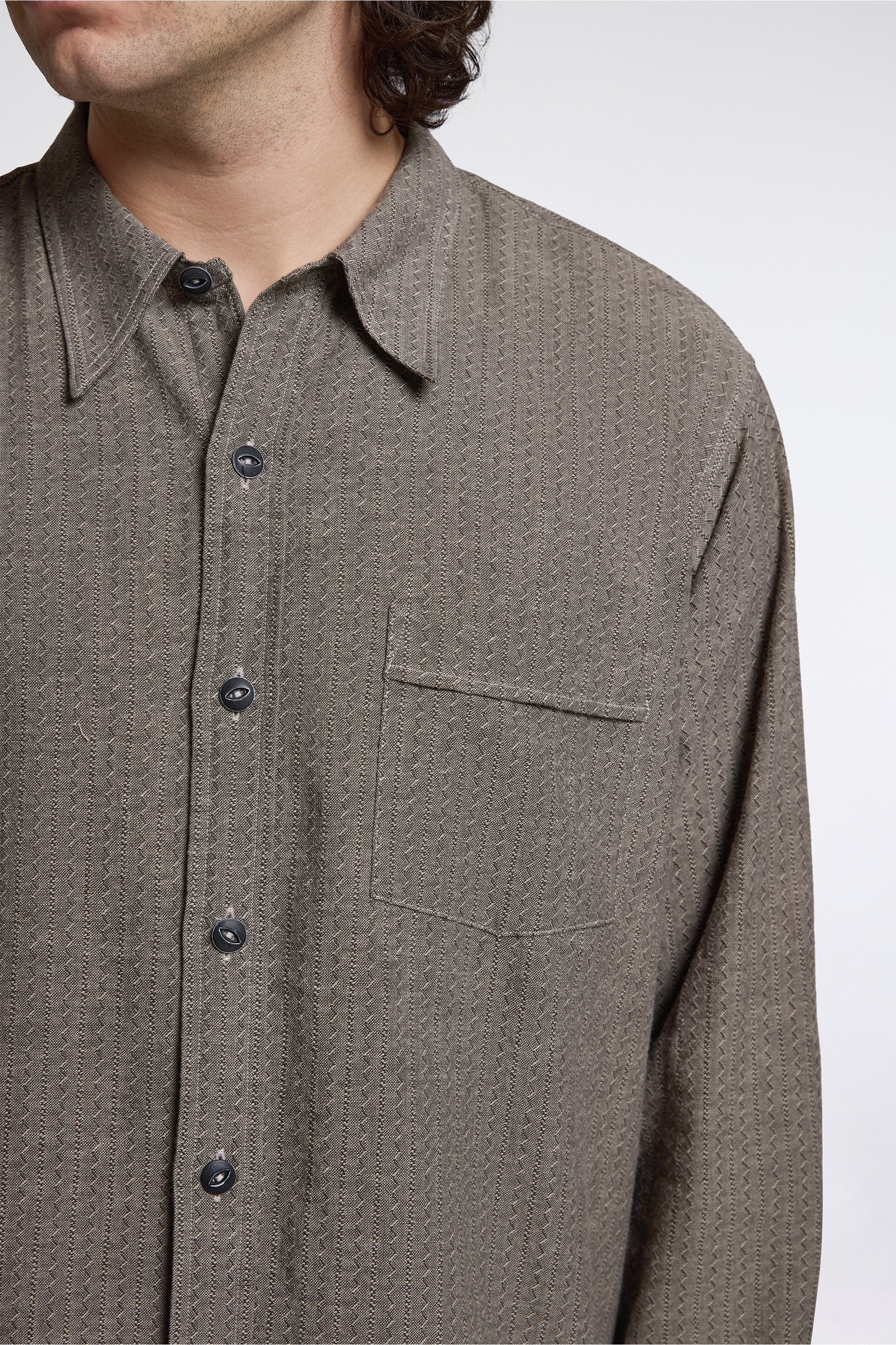 Lot.106 Narrow Collar Shirt Charcoal - Image 3