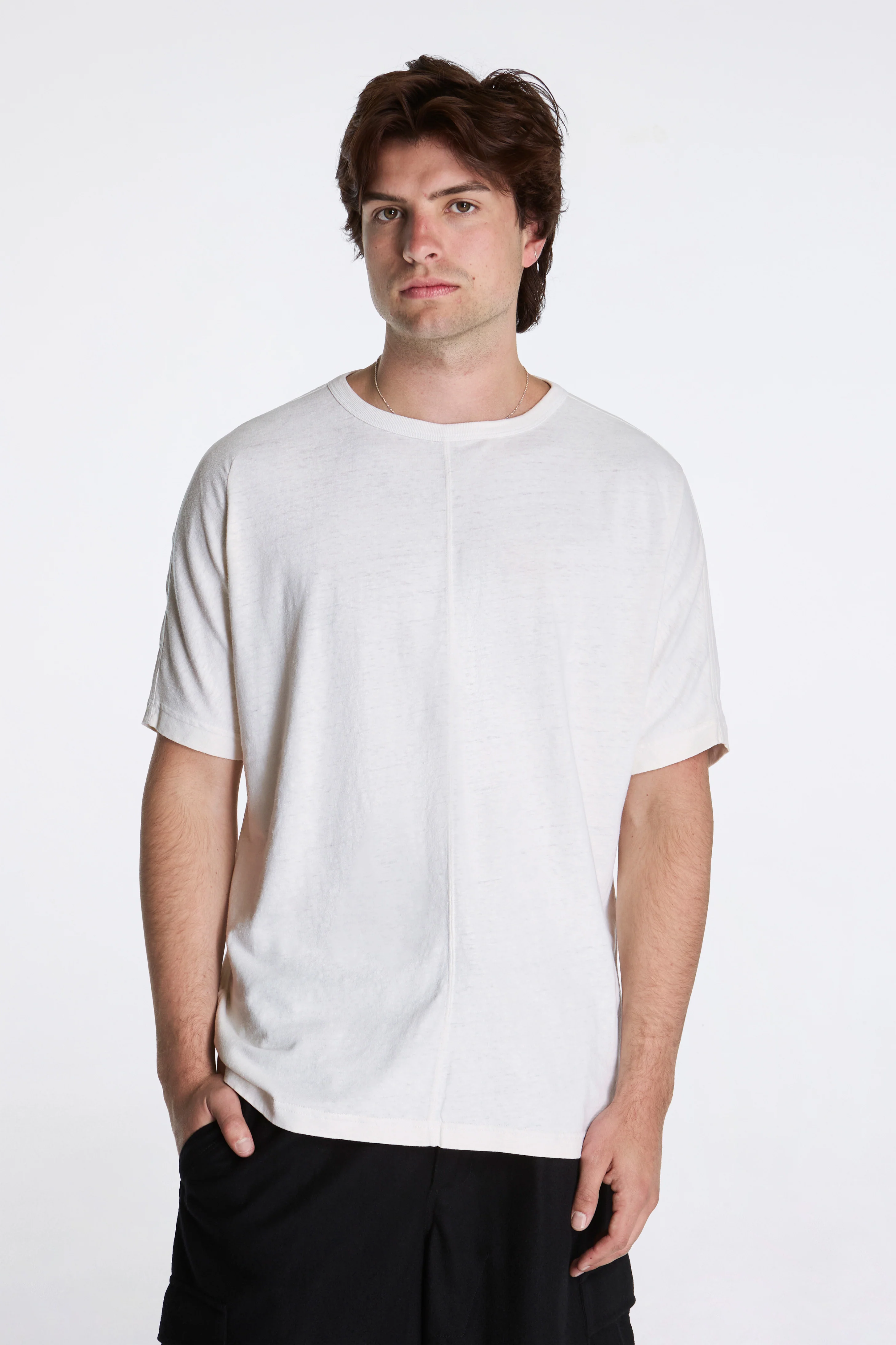 Hemp Cross Oversized T-Shirt White