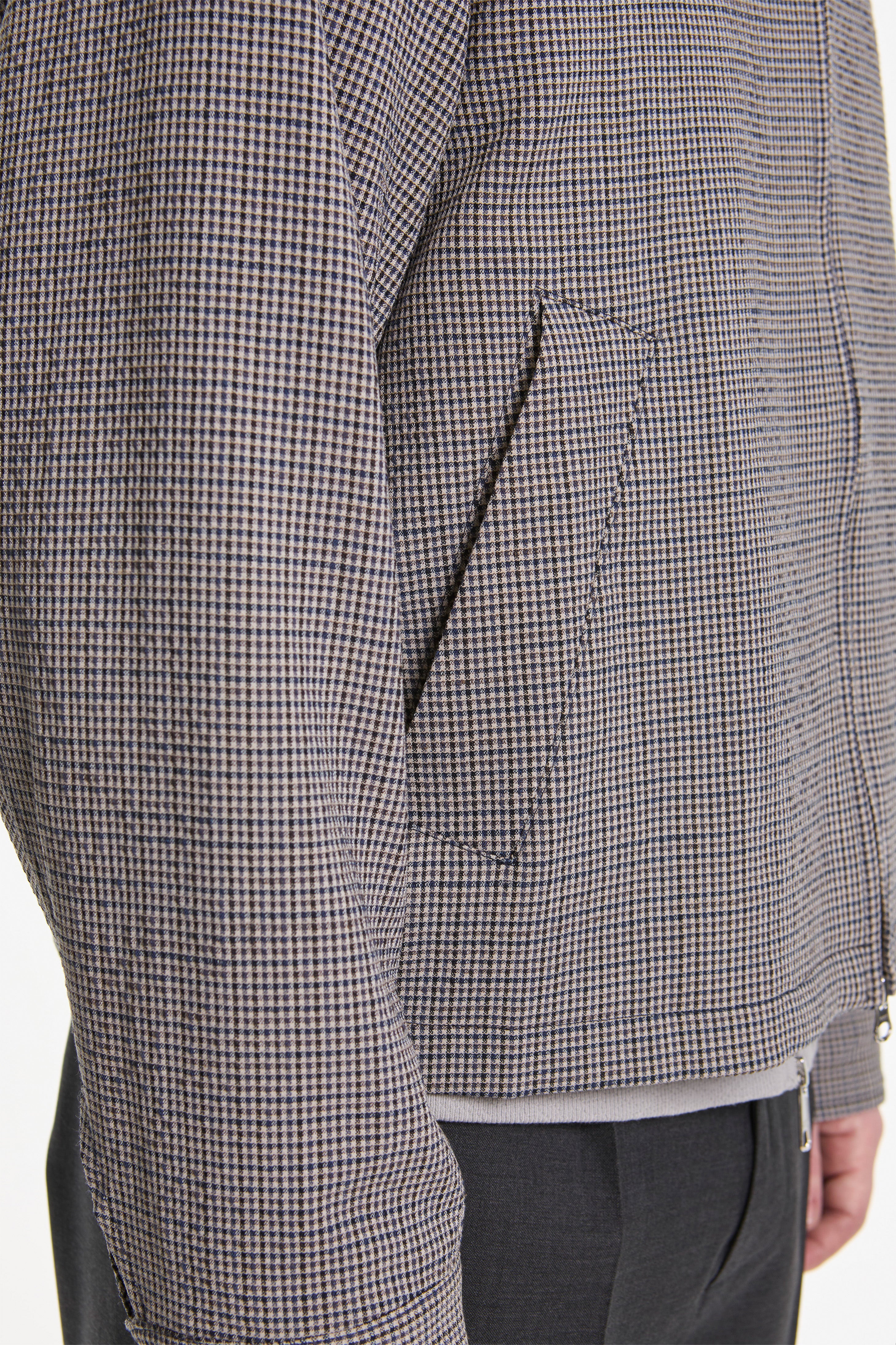 Mail Jacket Taupe Check - Image 4