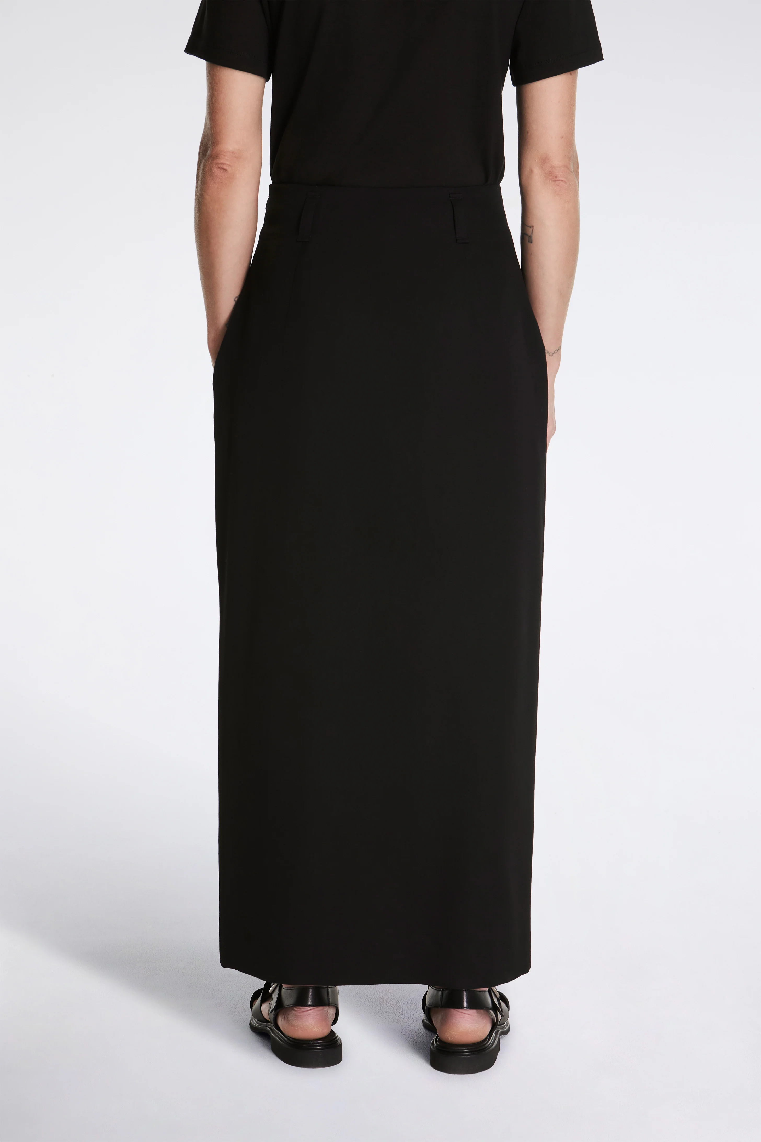 Midi Vent Skirt Black - Image 2