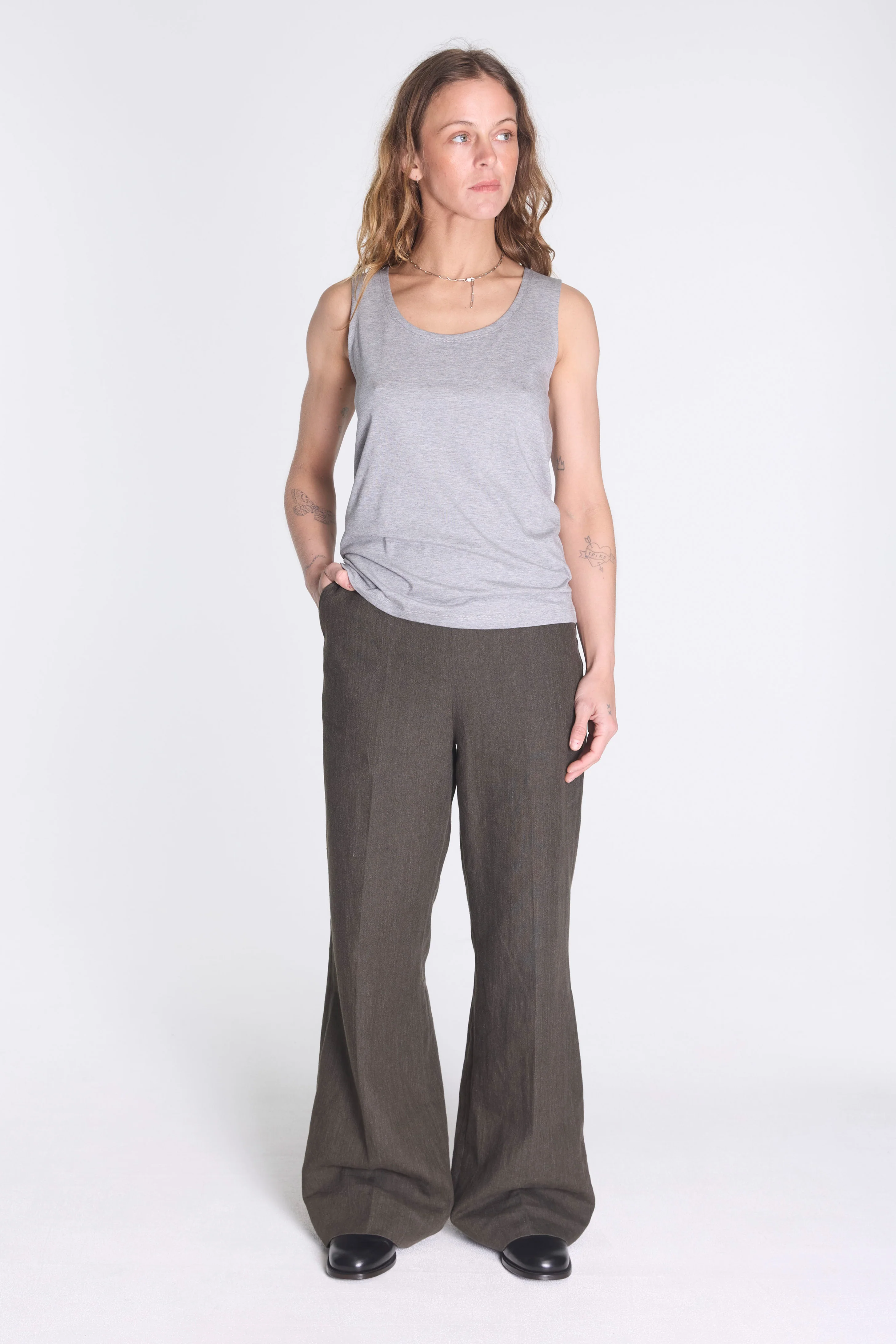 Womens Vest Grey Melange - Image 2