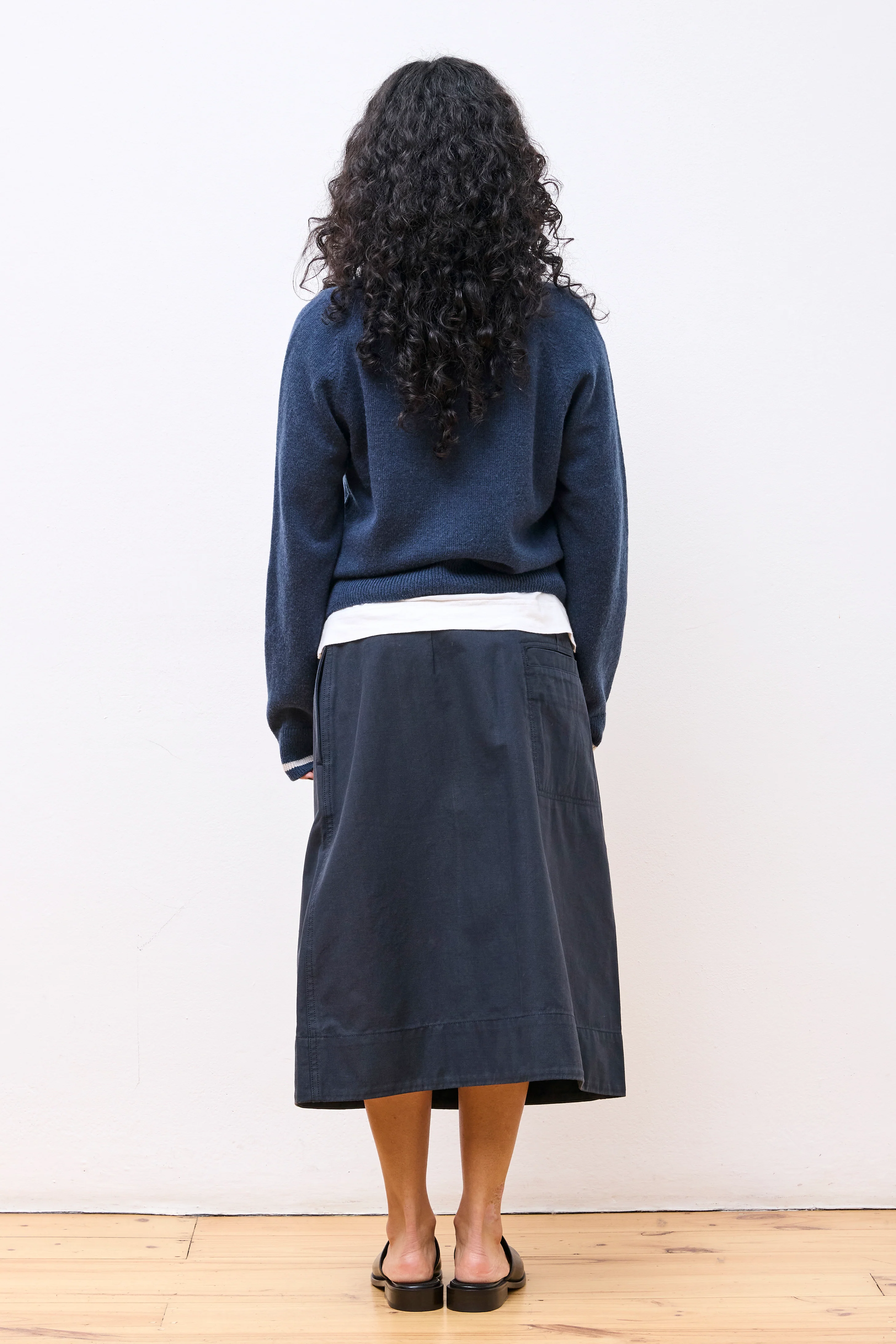 MHL Cropped Cardigan Dark Navy - Image 8