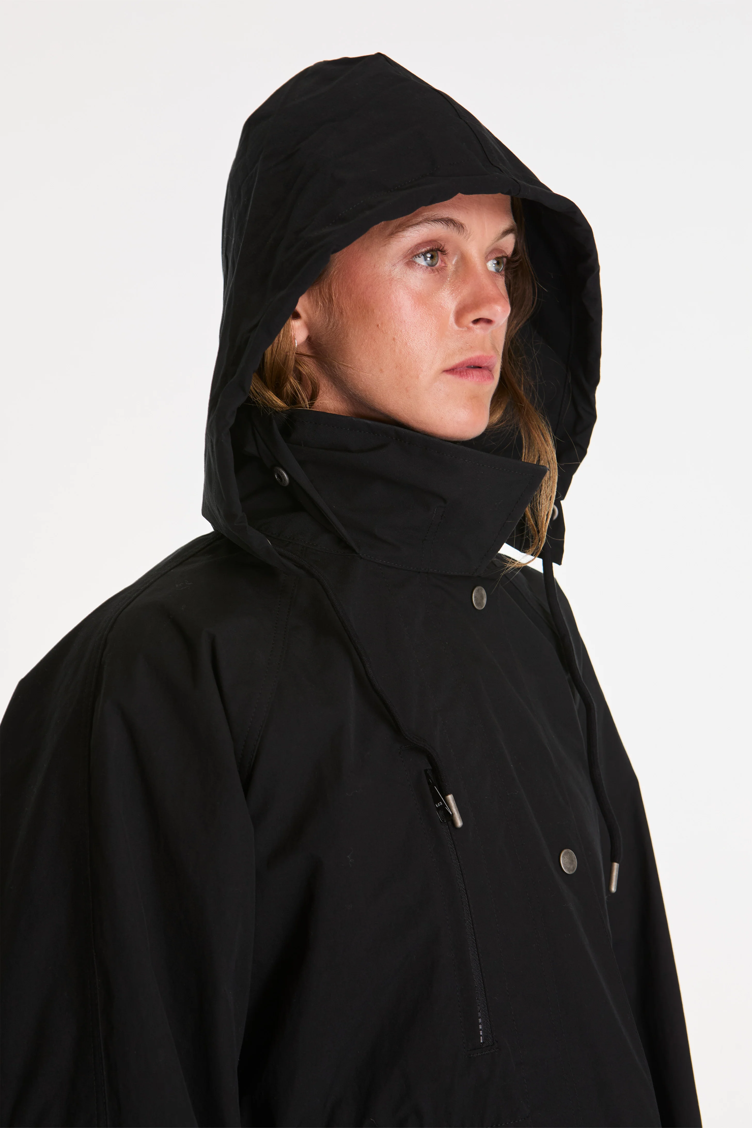MHL Stand Collar Parka Black - Image 3