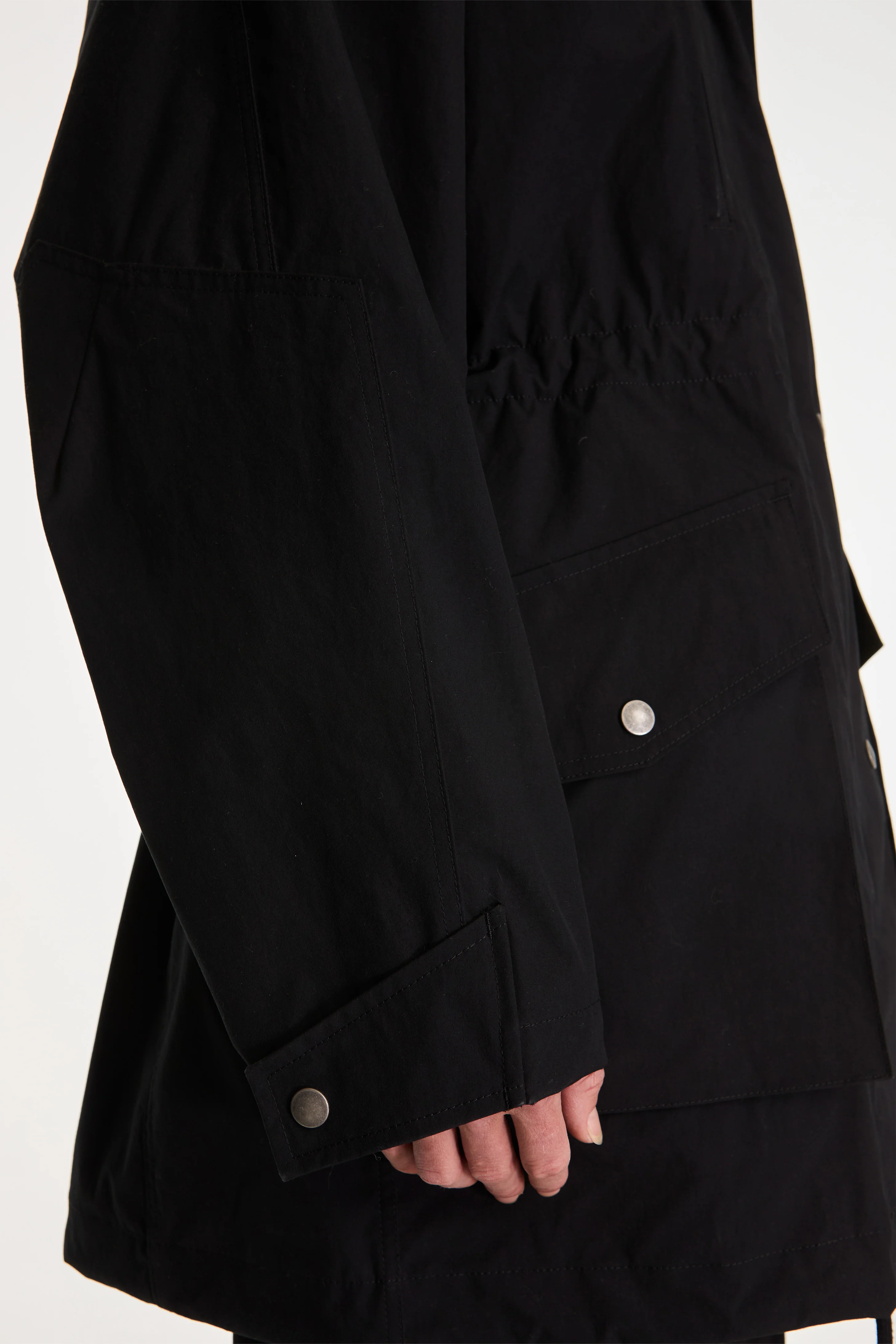 MHL Stand Collar Parka Black - Image 6