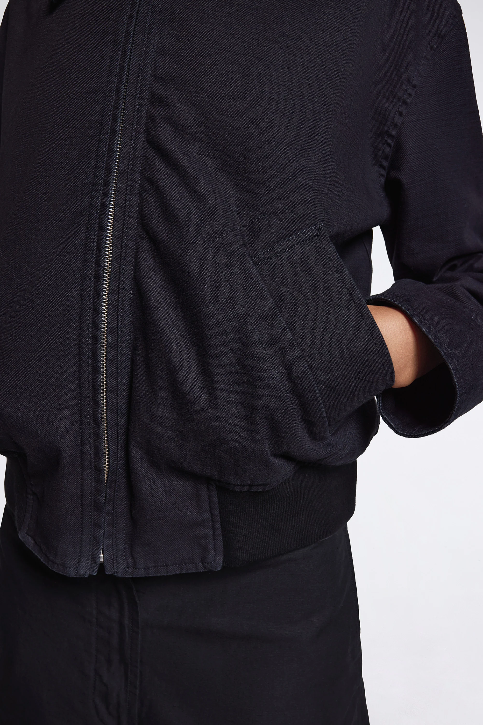 MHL Zip Up Bomber Jacket Indigo - Image 4