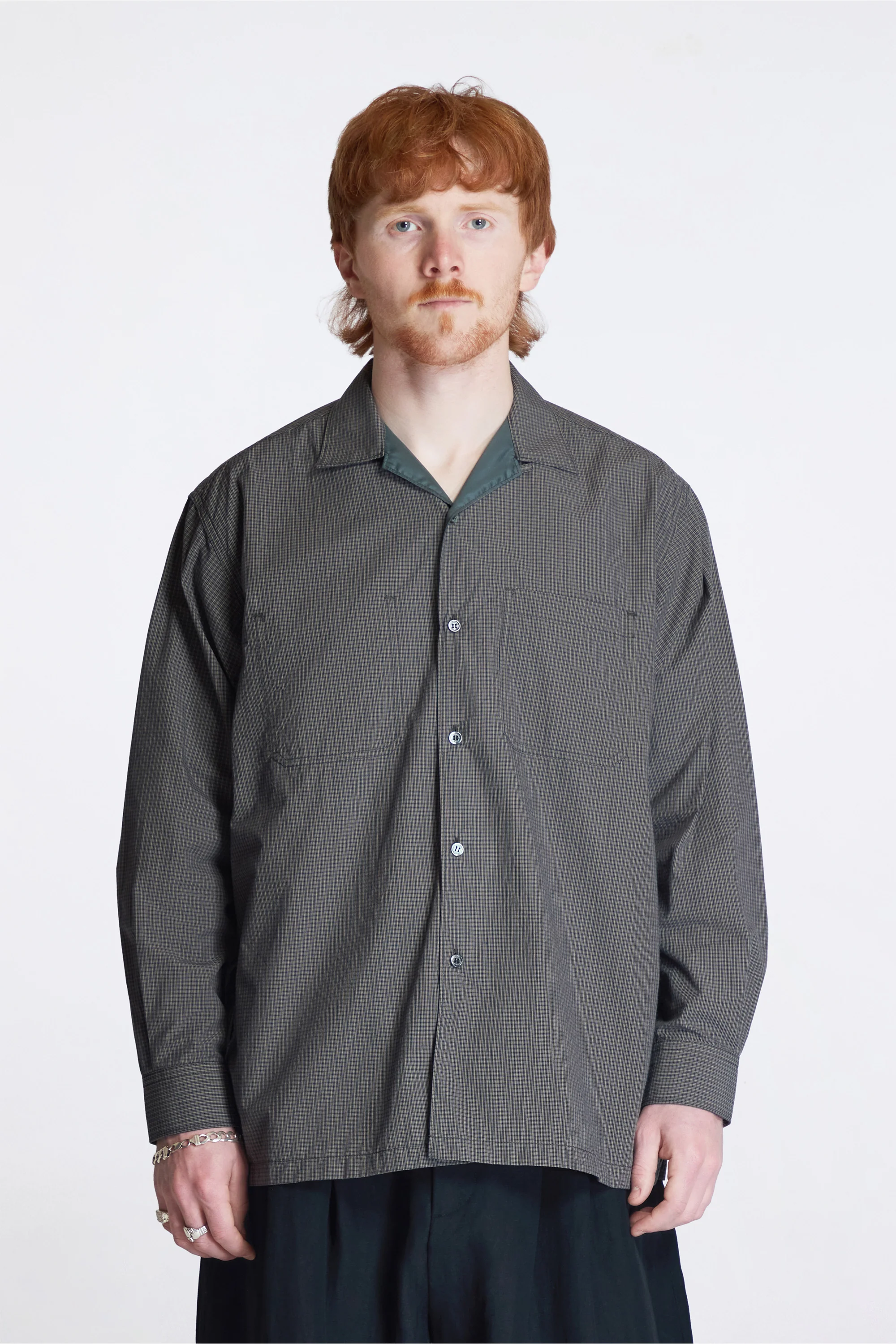 Microcheck CC Shirt Khaki