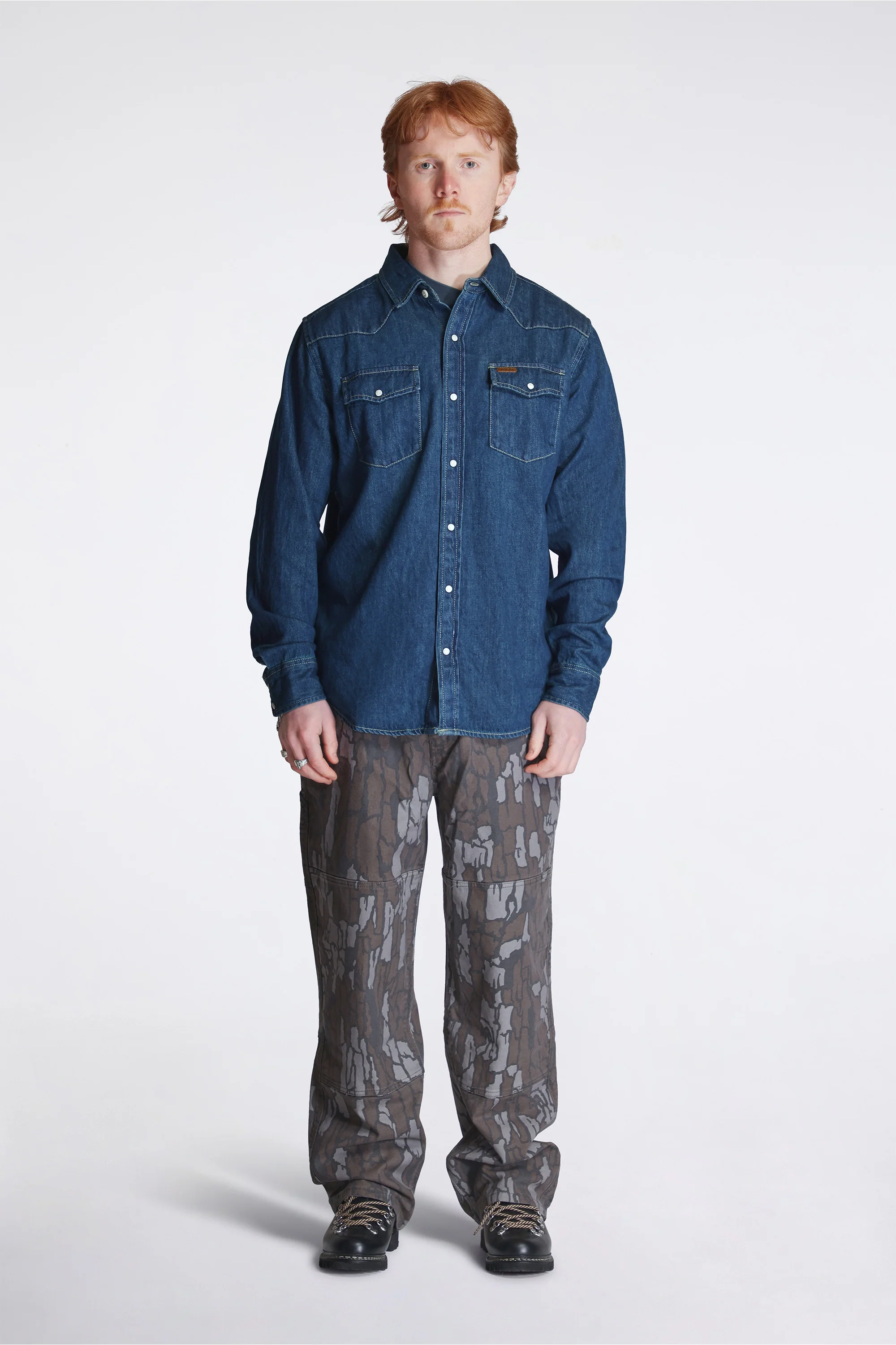 Mountain Shirt Denim Mens Dark Denim - Image 2
