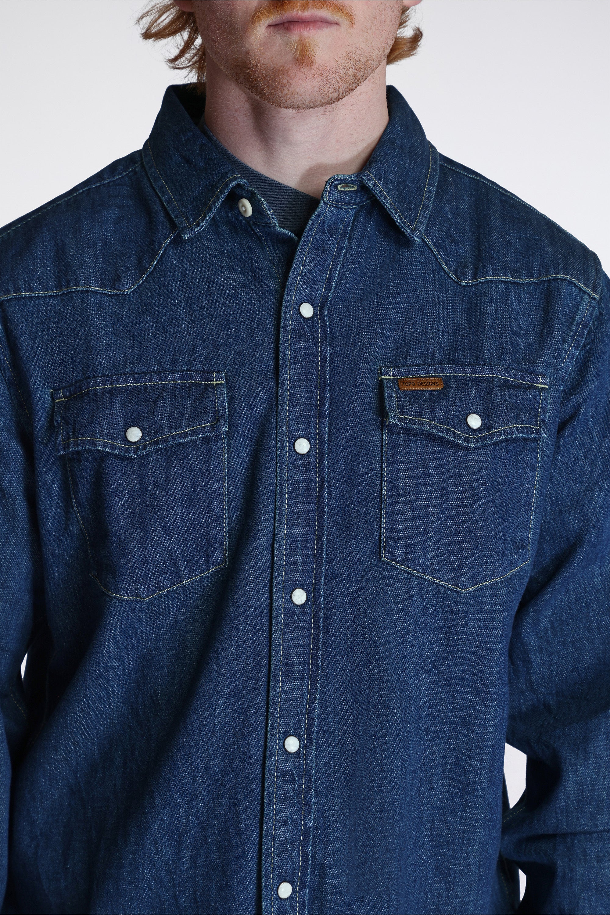 Mountain Shirt Denim Mens Dark Denim - Image 3