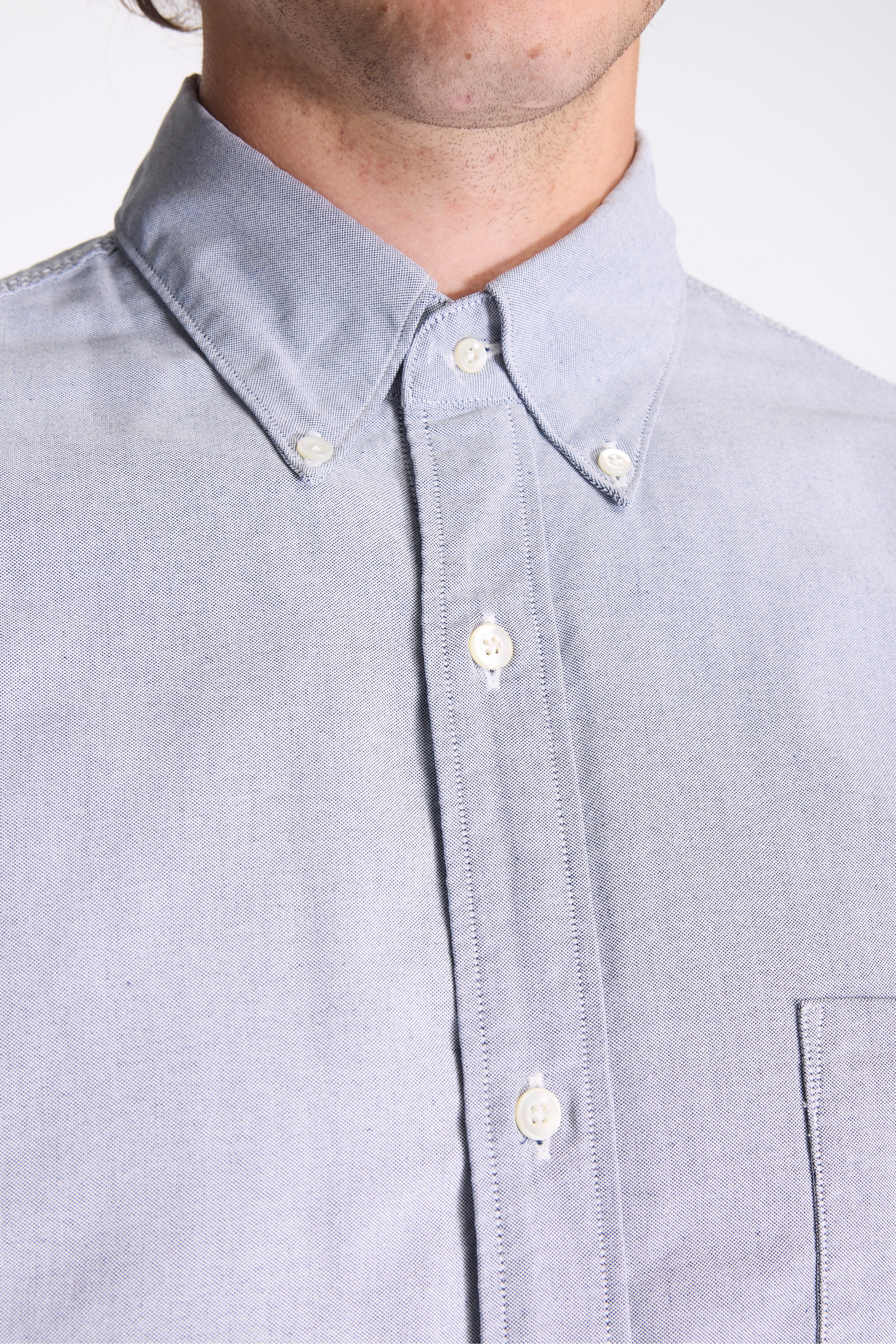 Button Down Wind Shirt Grayish Navy - Image 3