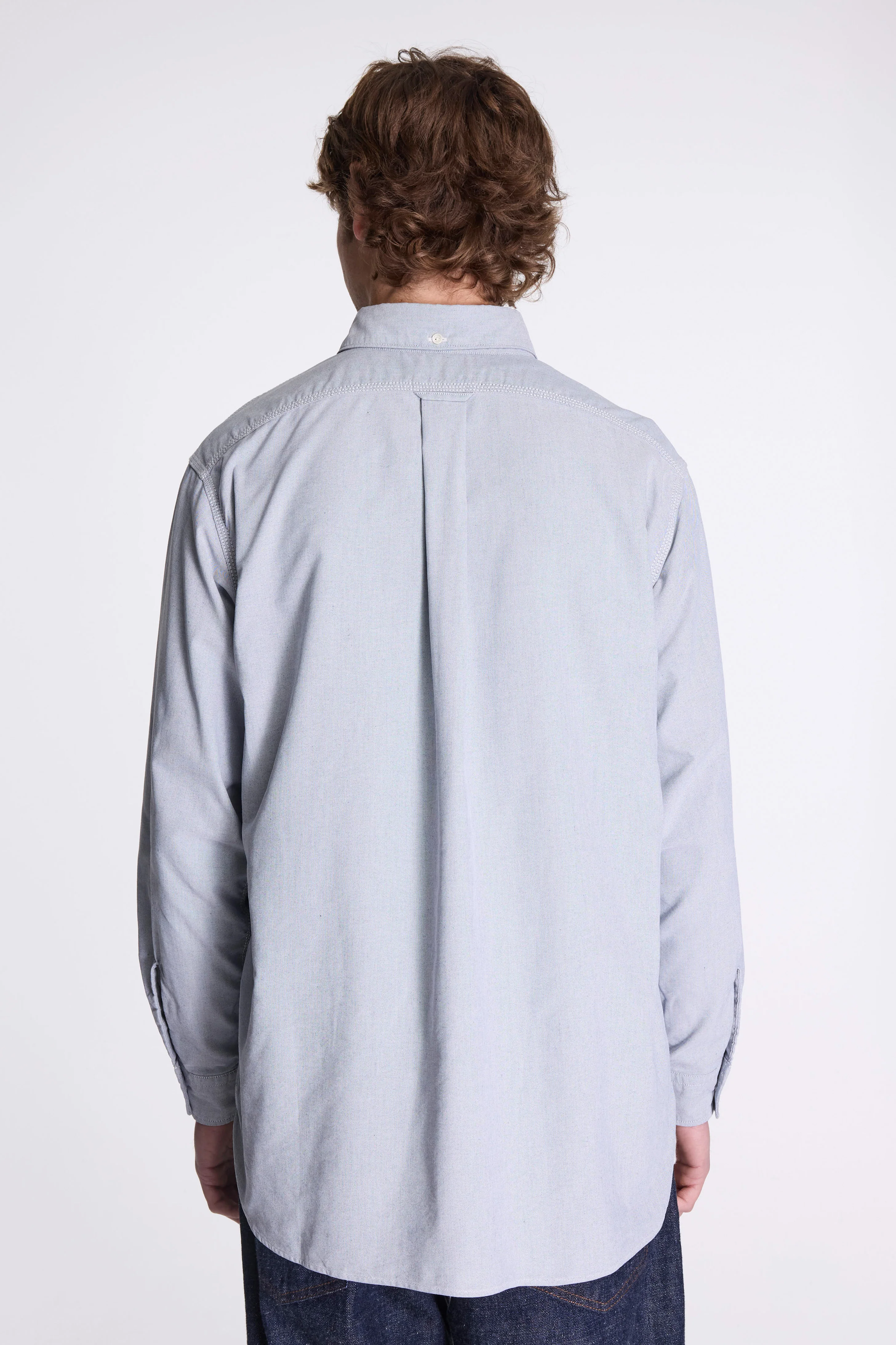 Button Down Wind Shirt Grayish Navy - Image 4