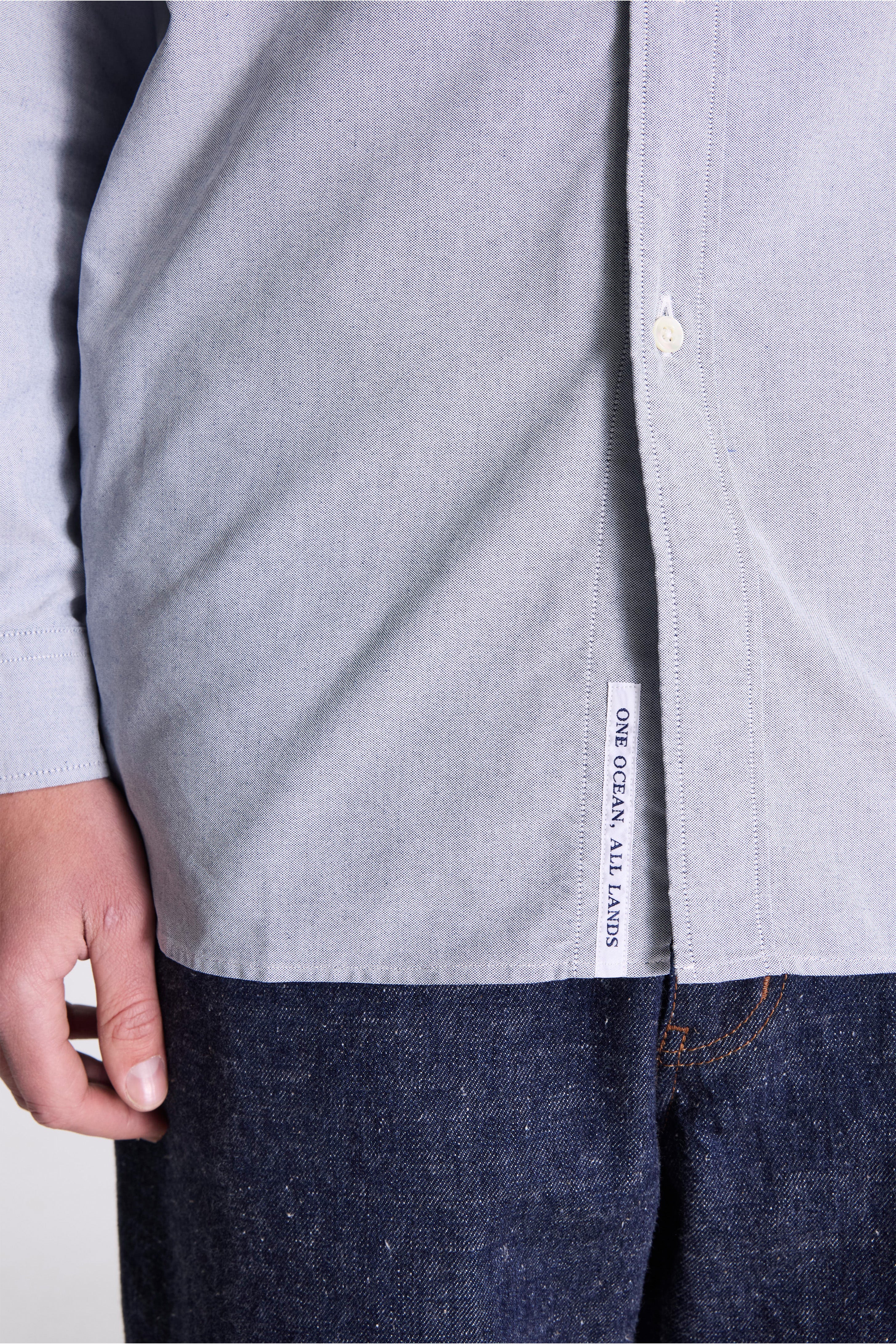 Button Down Wind Shirt Grayish Navy - Image 6