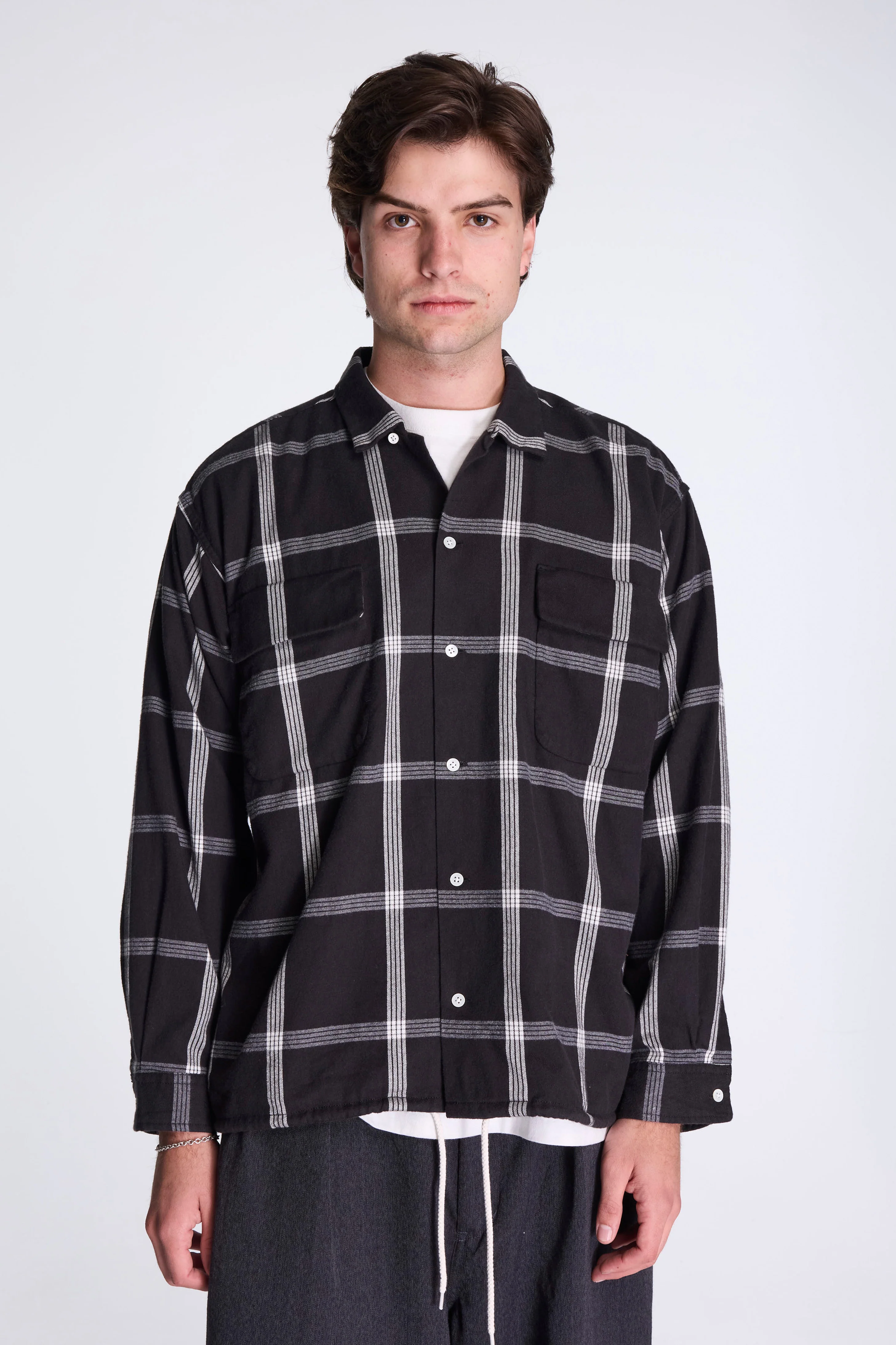 Flannel Palaka Check Shirt Black