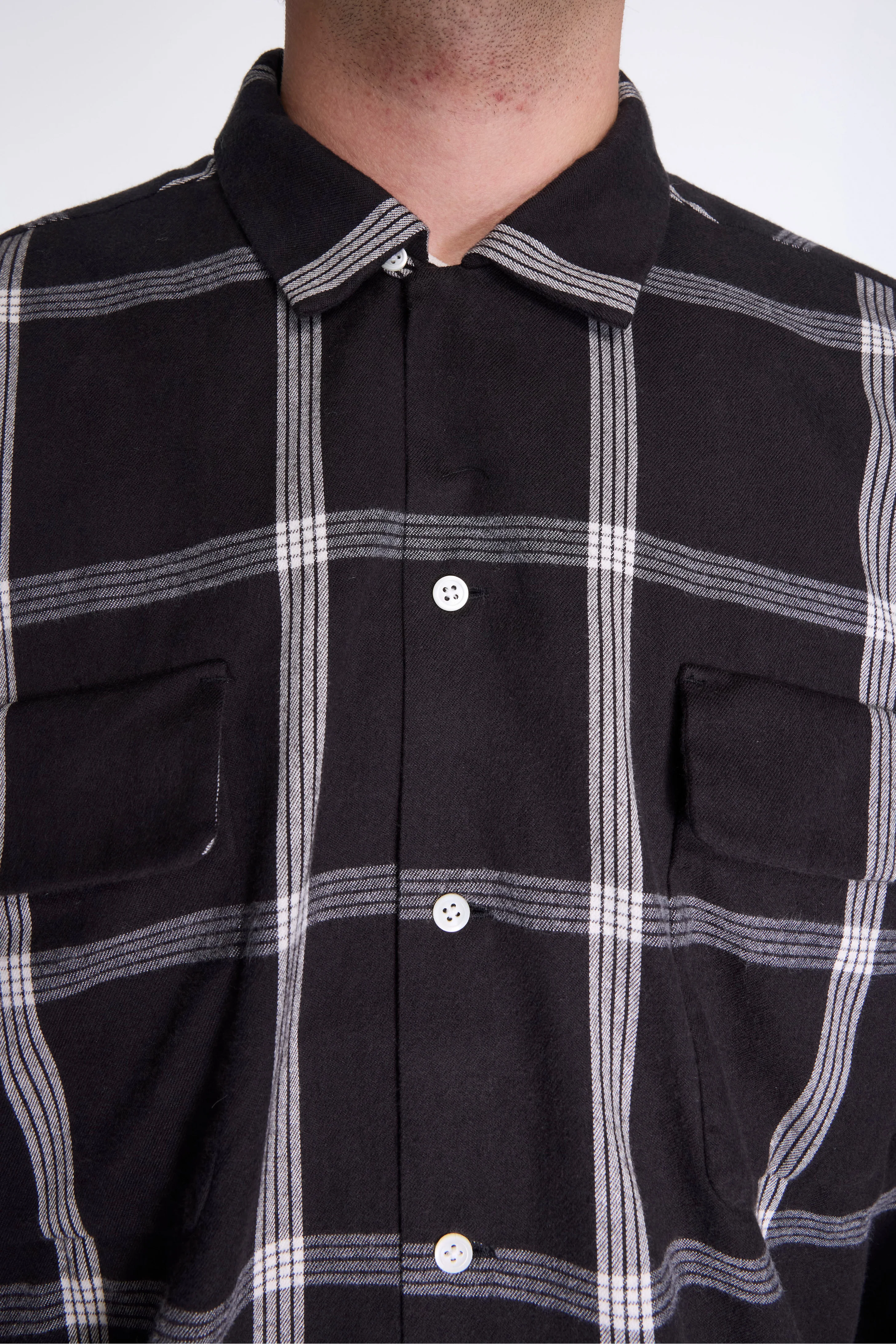 Flannel Palaka Check Shirt Black - Image 2
