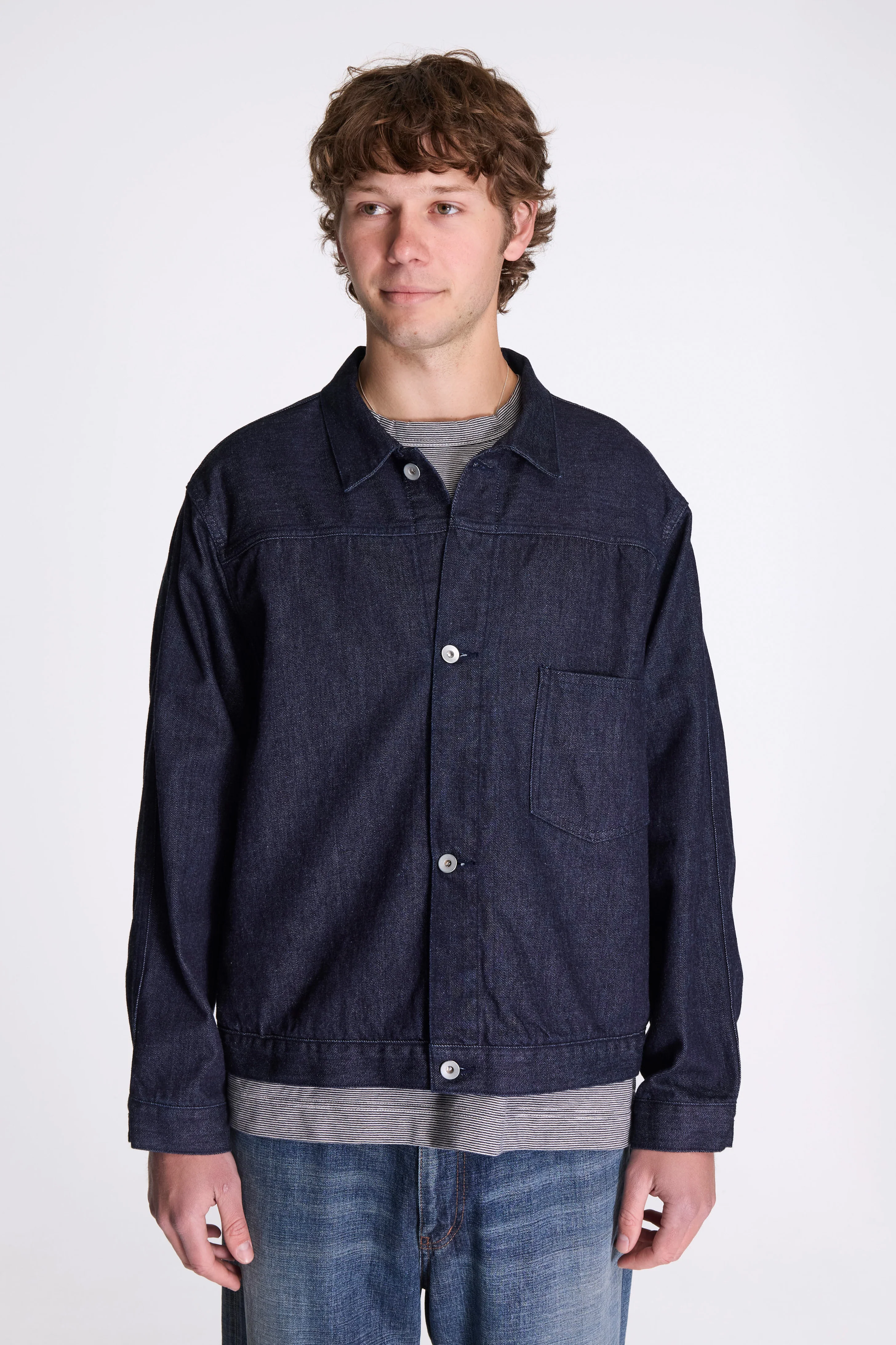 Short Denim Jacket Indigo