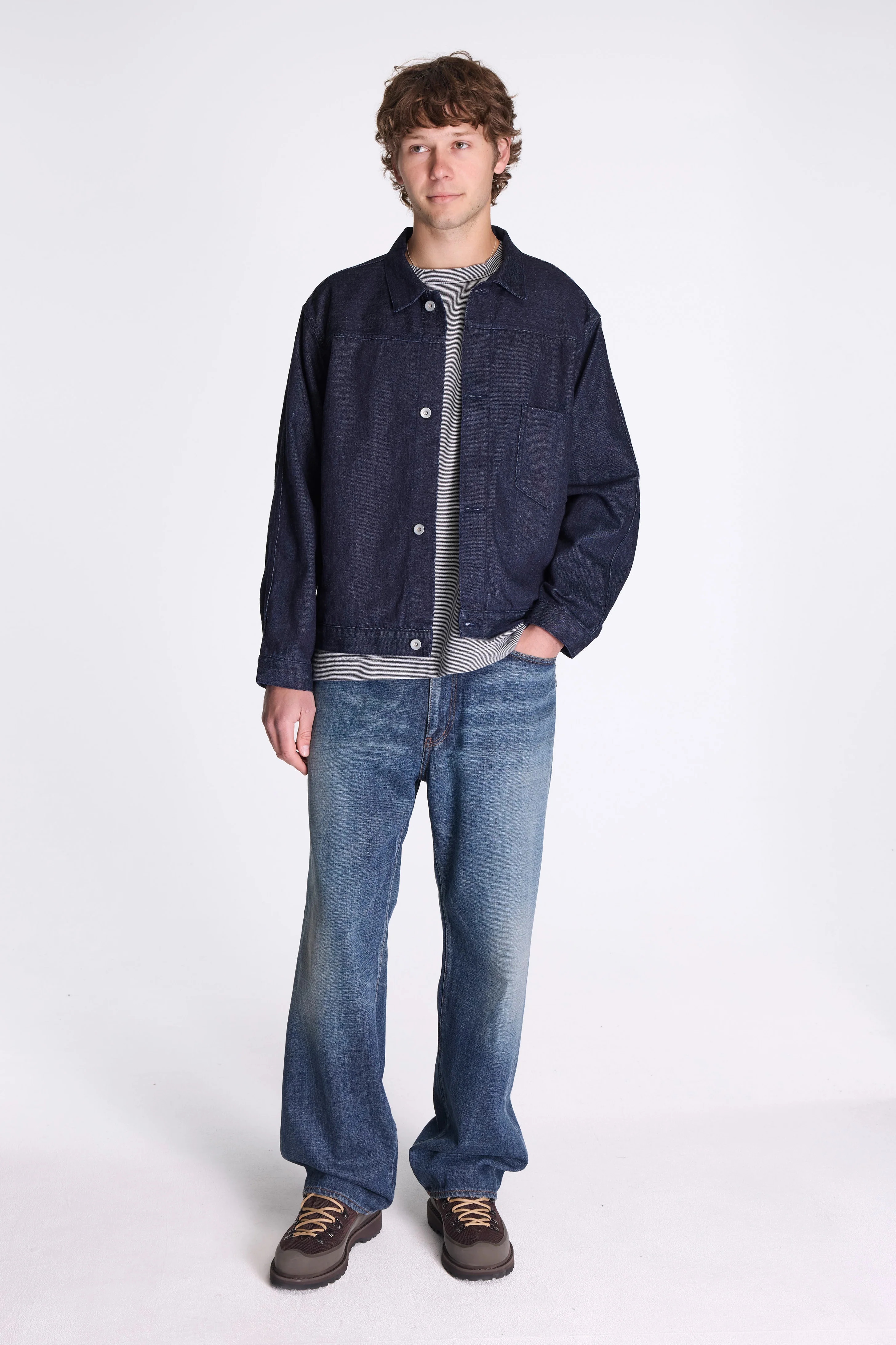 Short Denim Jacket Indigo - Image 2