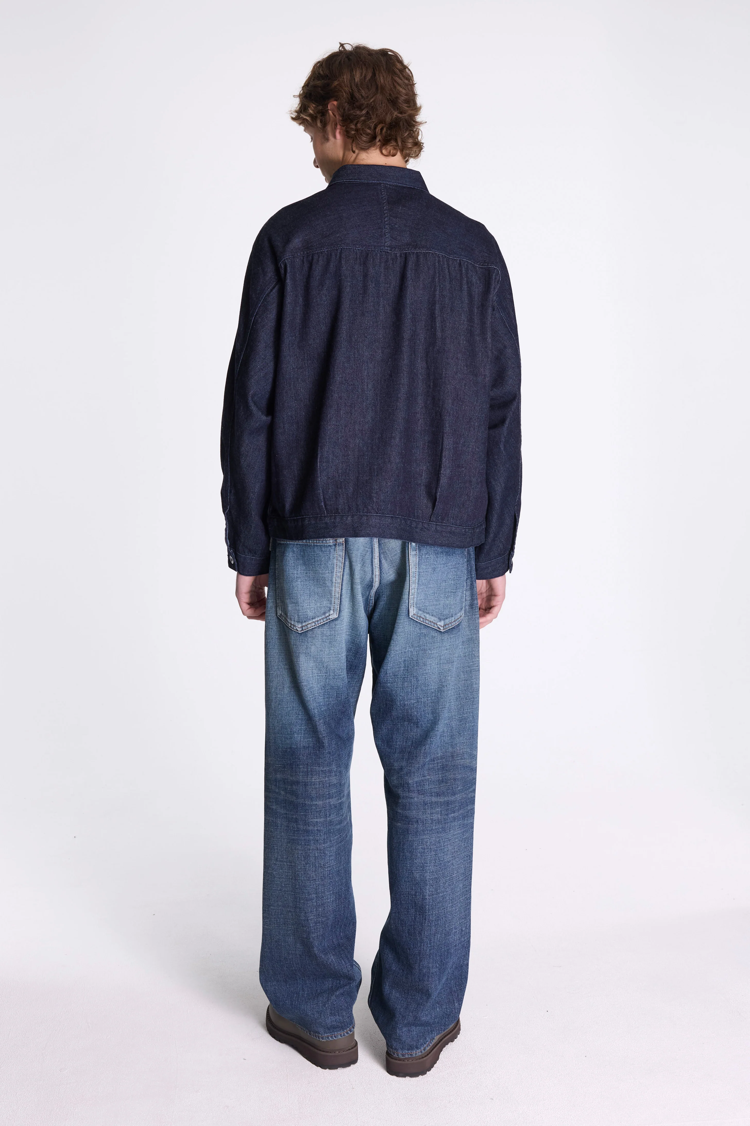 Short Denim Jacket Indigo - Image 5