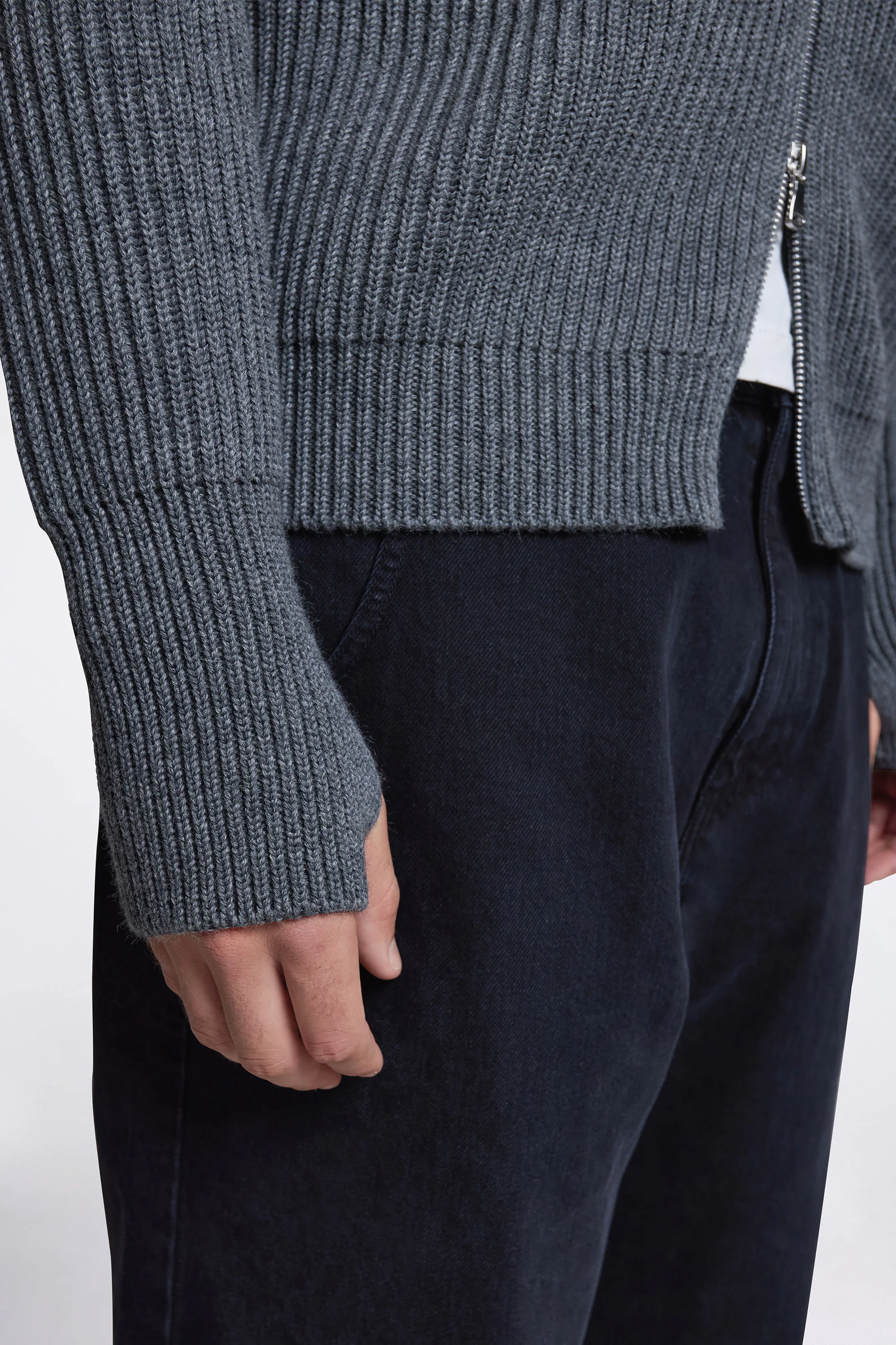 Navy Full-Zip Grey - Image 3