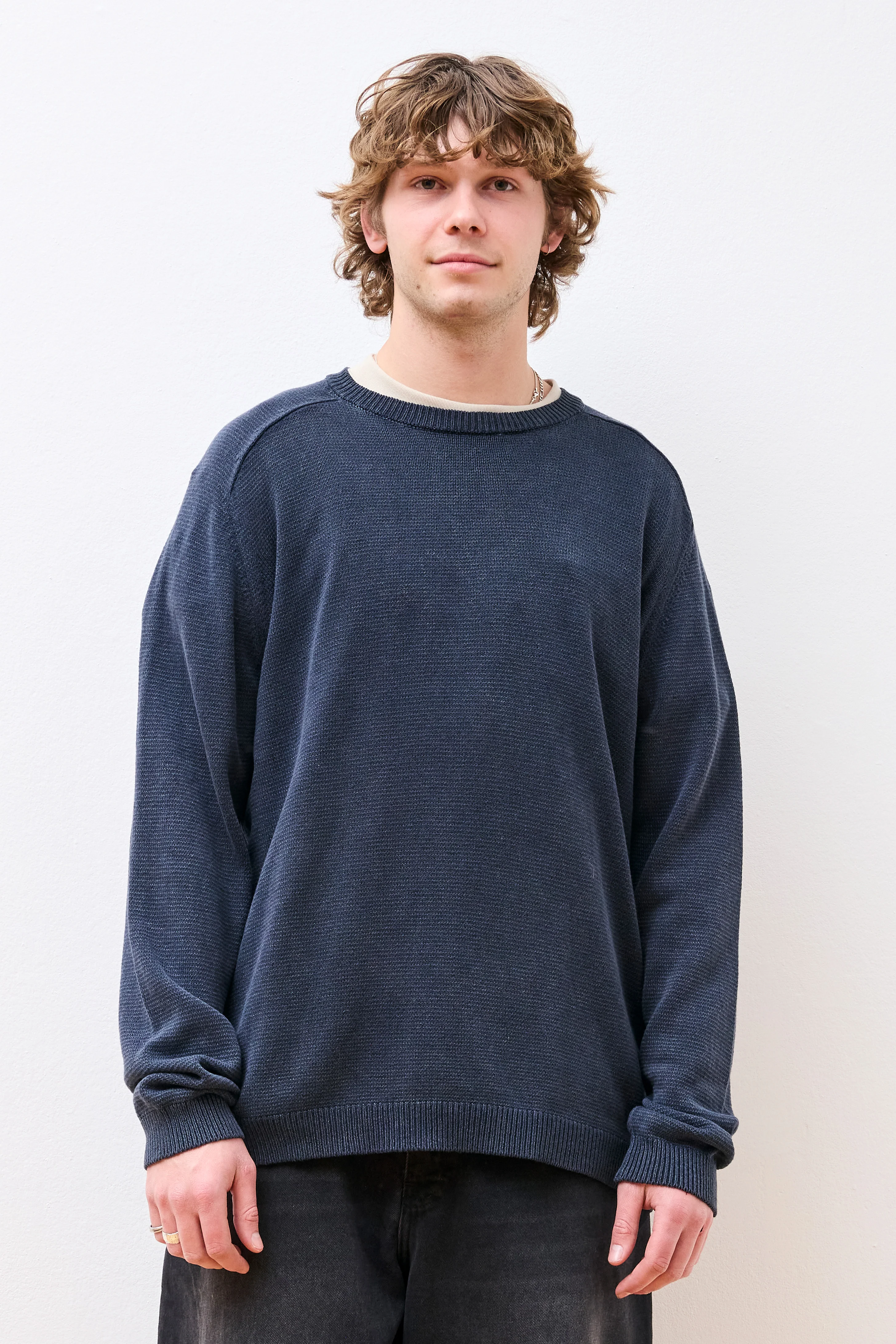 Dweller Sweater 
Cotton Yarn Dk. Navy